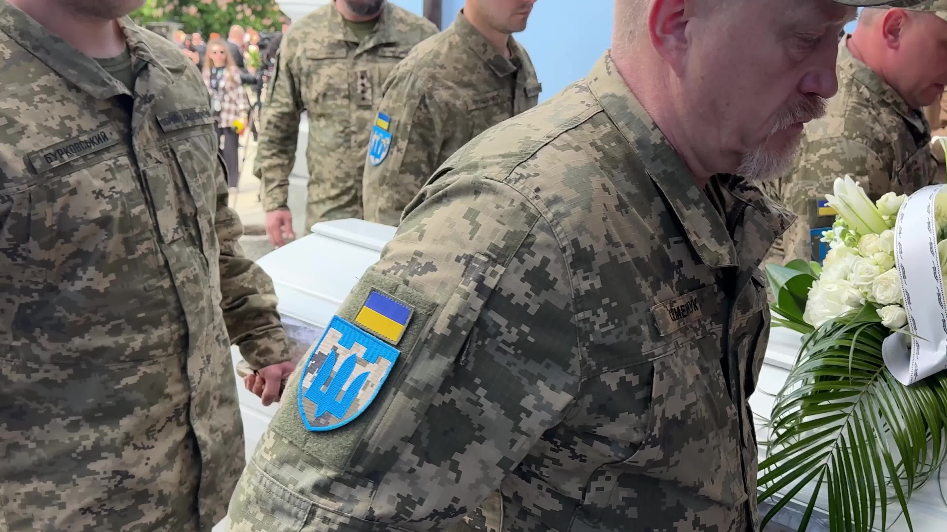Funeral service for sisters Liubava and Vira Yakovlev, who were killed in a Russian missile strike on Kyiv