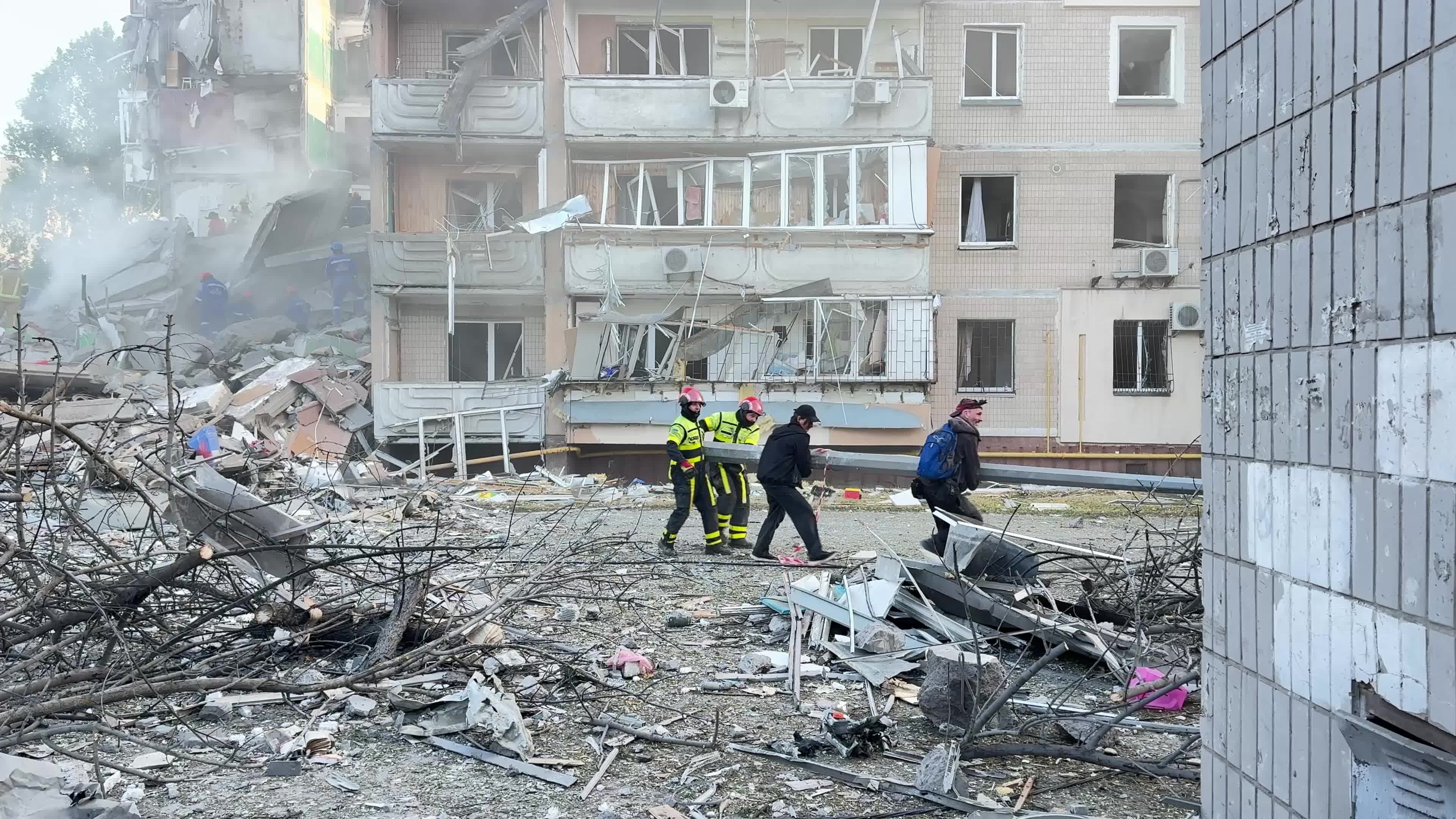 The largest combined Russian missile and drone attack on Kyiv, Ukraine