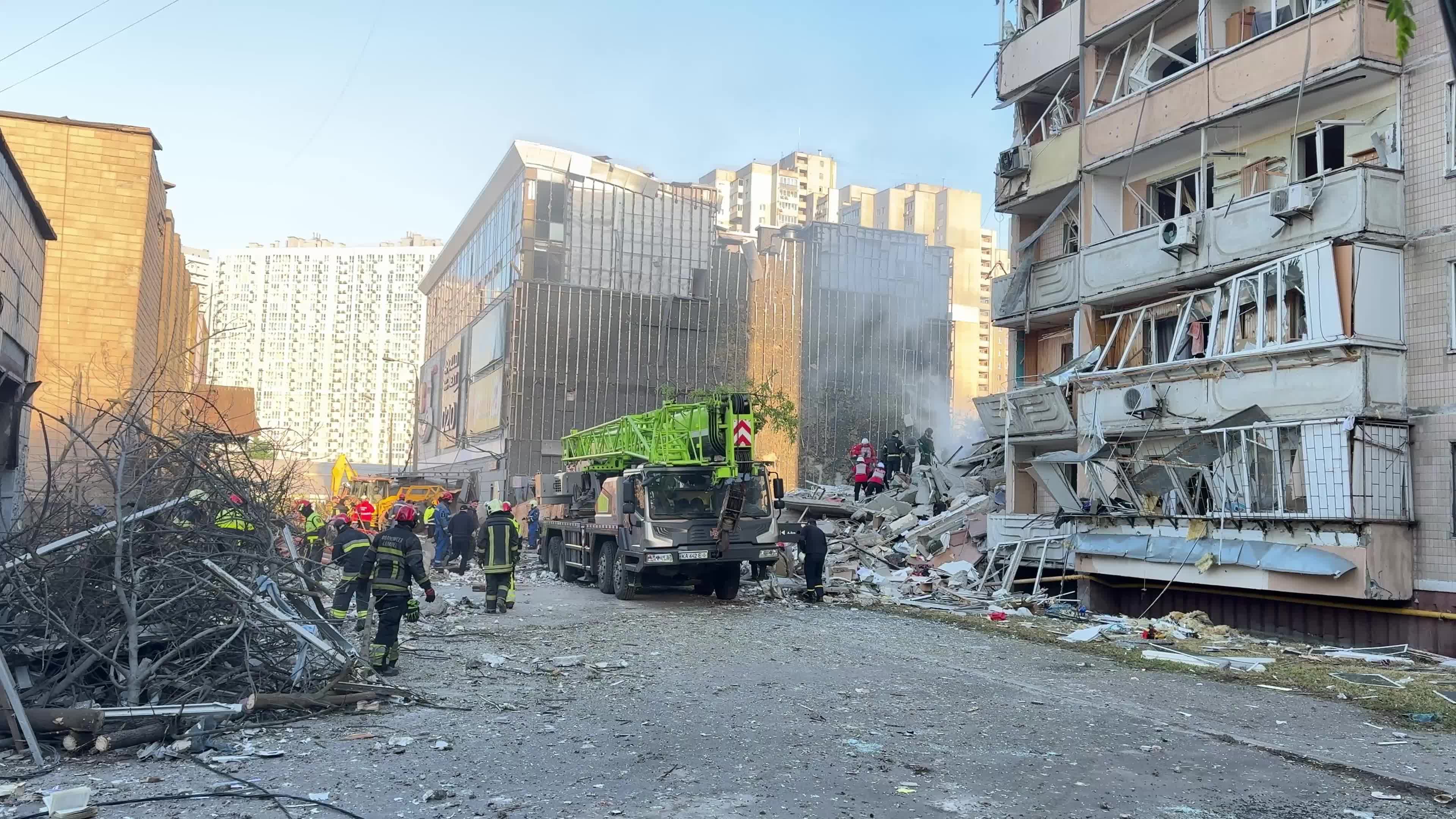 The largest combined Russian missile and drone attack on Kyiv, Ukraine