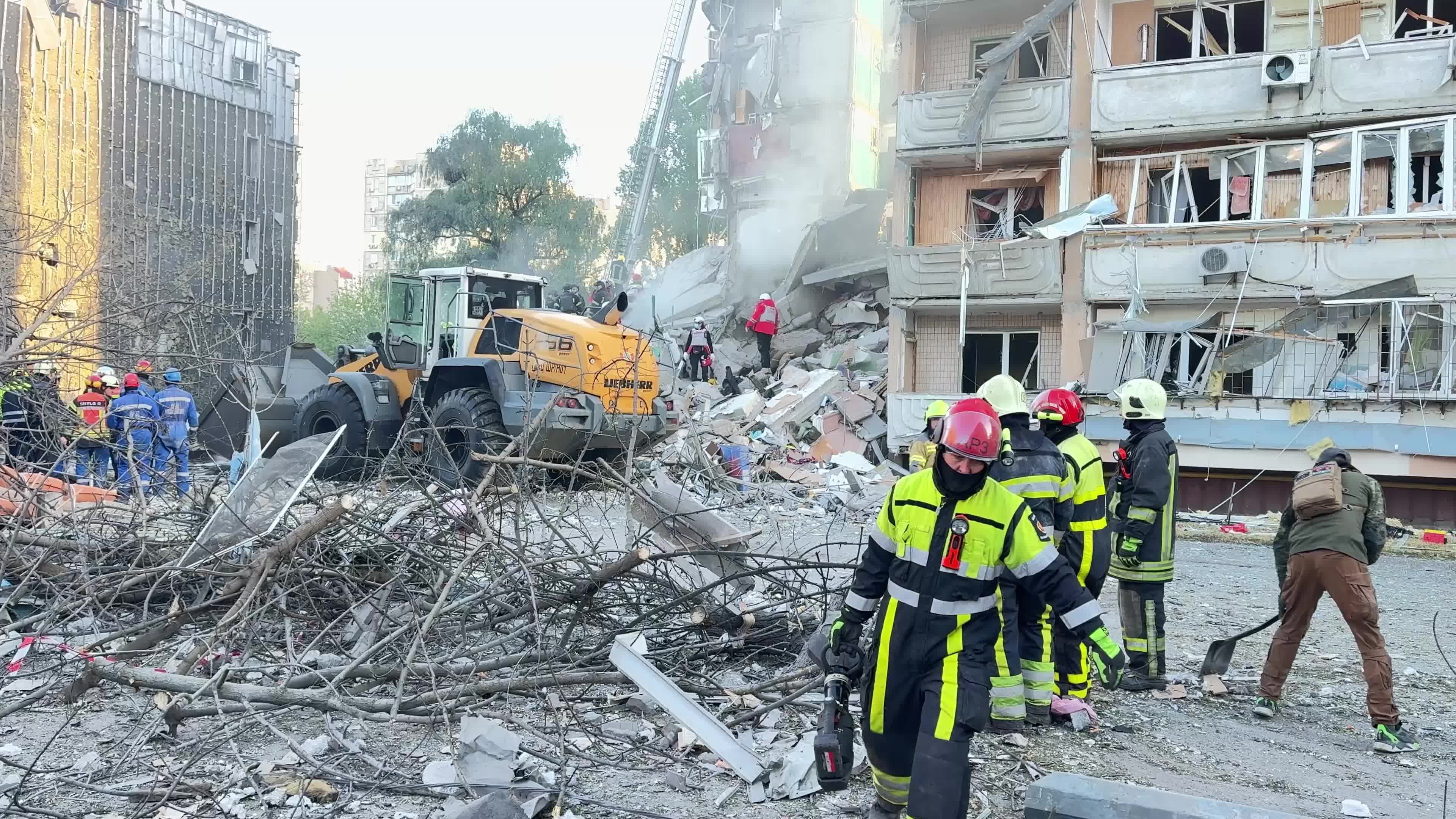 The largest combined Russian missile and drone attack on Kyiv, Ukraine