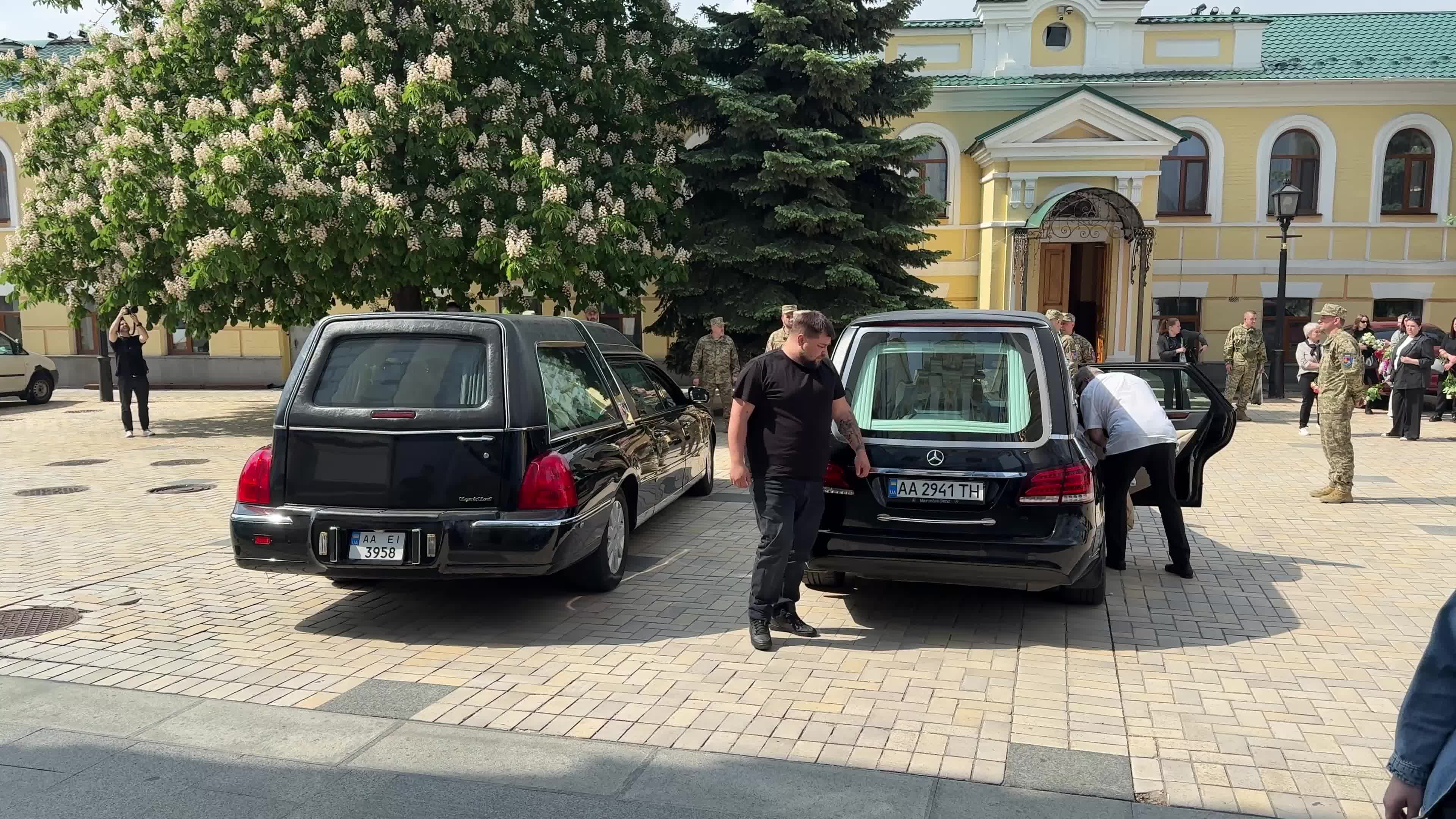 Funeral service for sisters Liubava and Vira Yakovlev, who were killed in a Russian missile strike on Kyiv