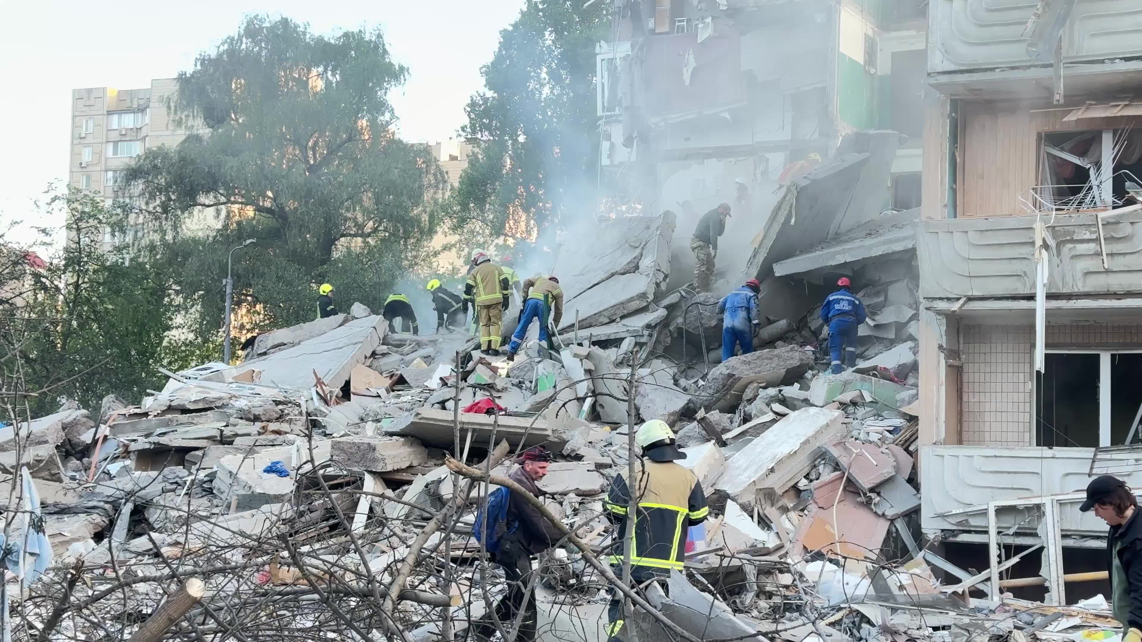 The largest combined Russian missile and drone attack on Kyiv, Ukraine