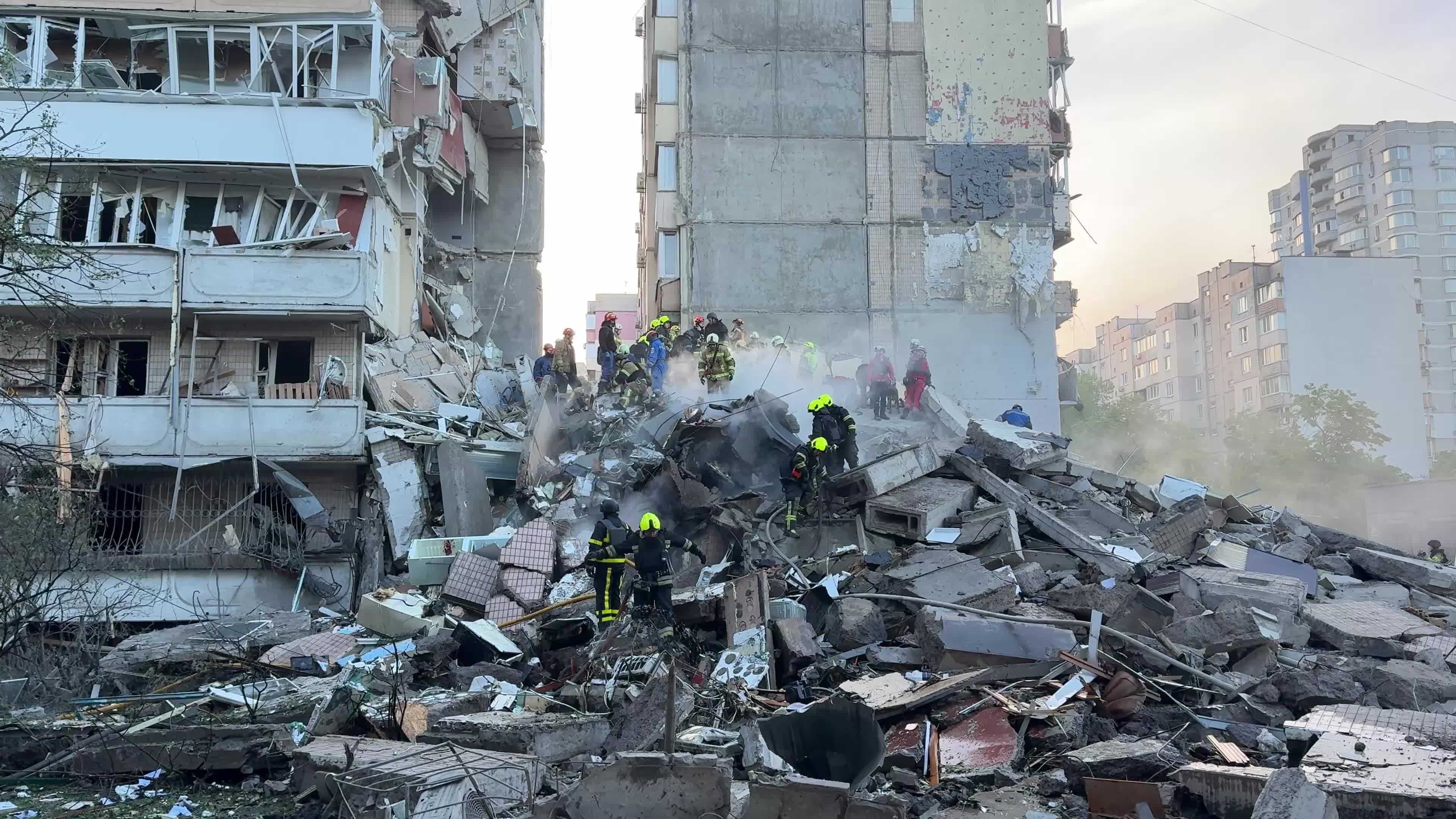 The largest combined Russian missile and drone attack on Kyiv, Ukraine