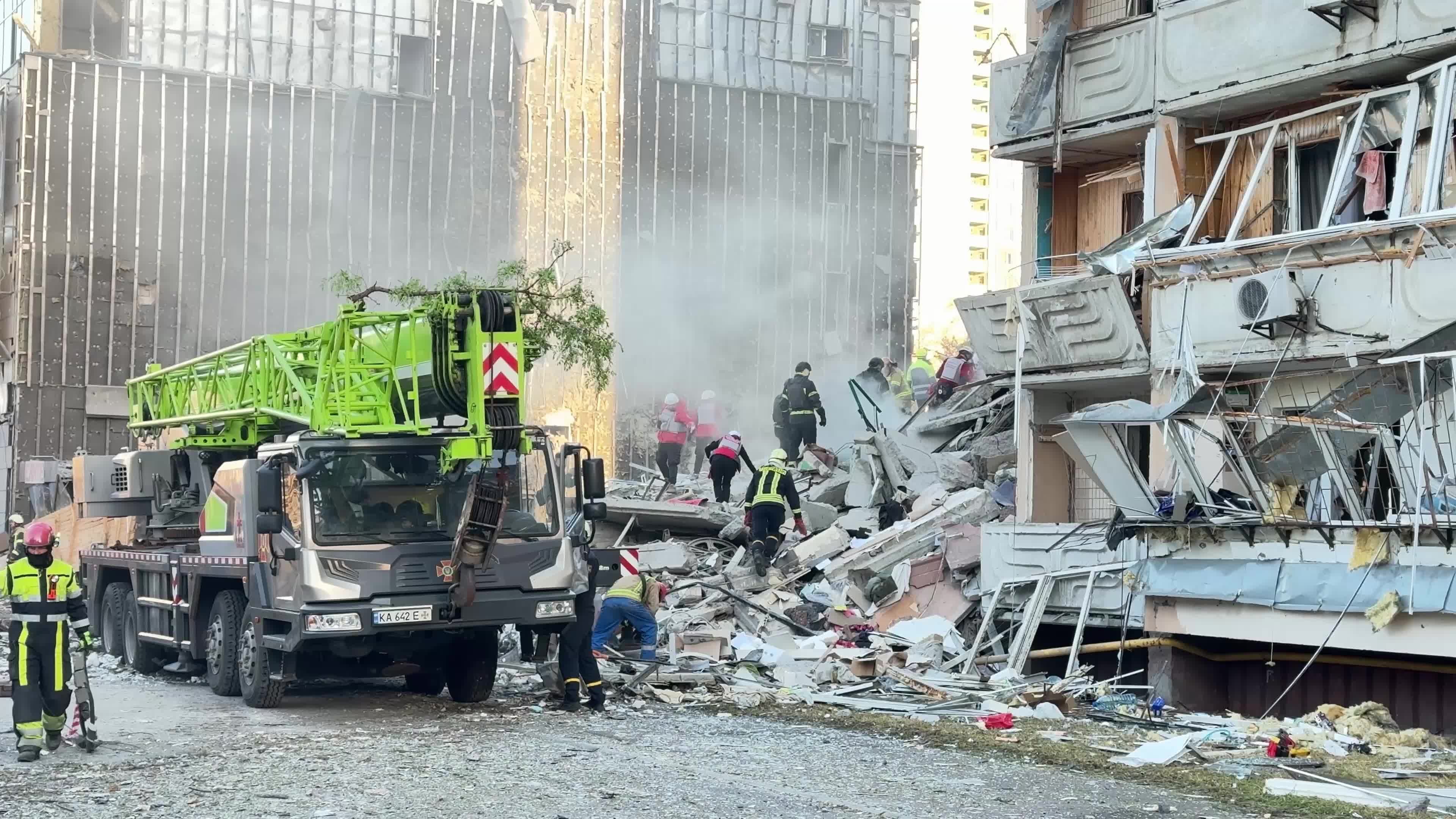 The largest combined Russian missile and drone attack on Kyiv, Ukraine