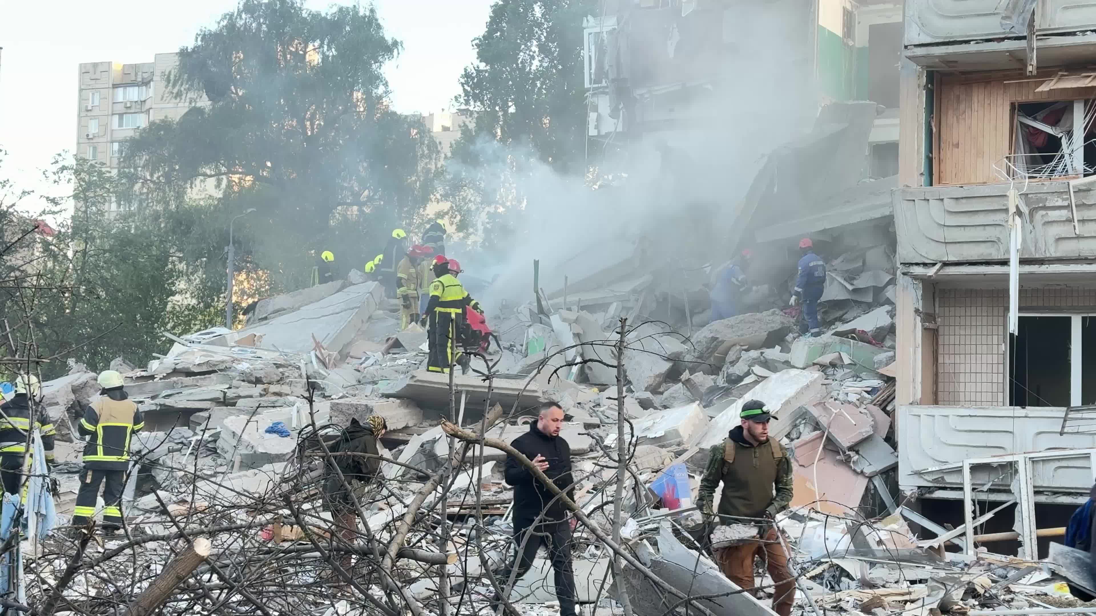 The largest combined Russian missile and drone attack on Kyiv, Ukraine