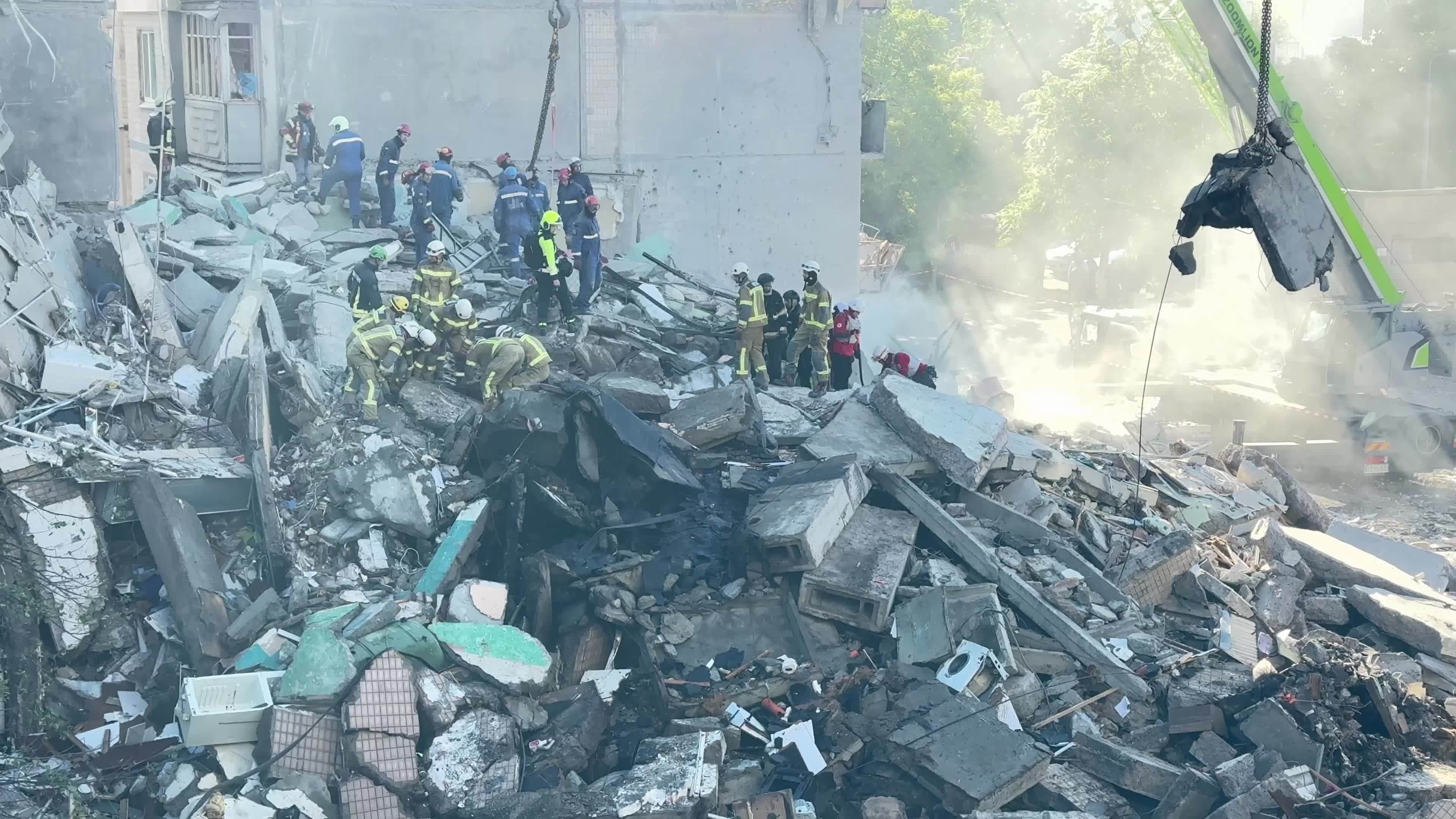 The largest combined Russian missile and drone attack on Kyiv, Ukraine