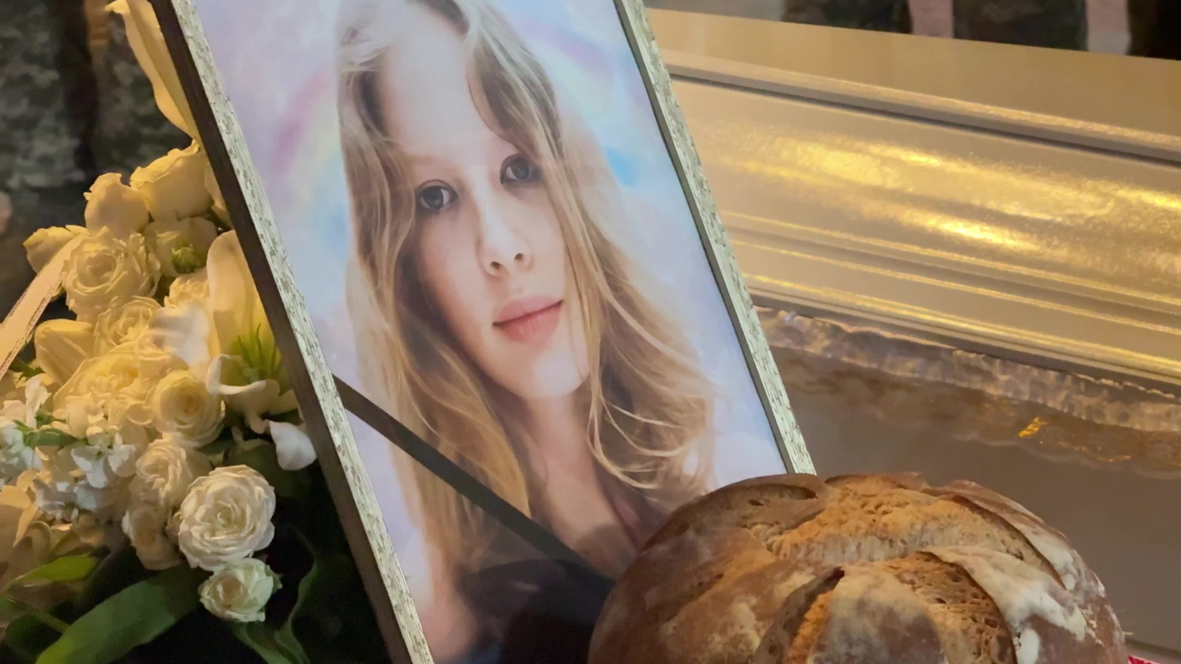 Funeral service for sisters Liubava and Vira Yakovlev, who were killed in a Russian missile strike on Kyiv