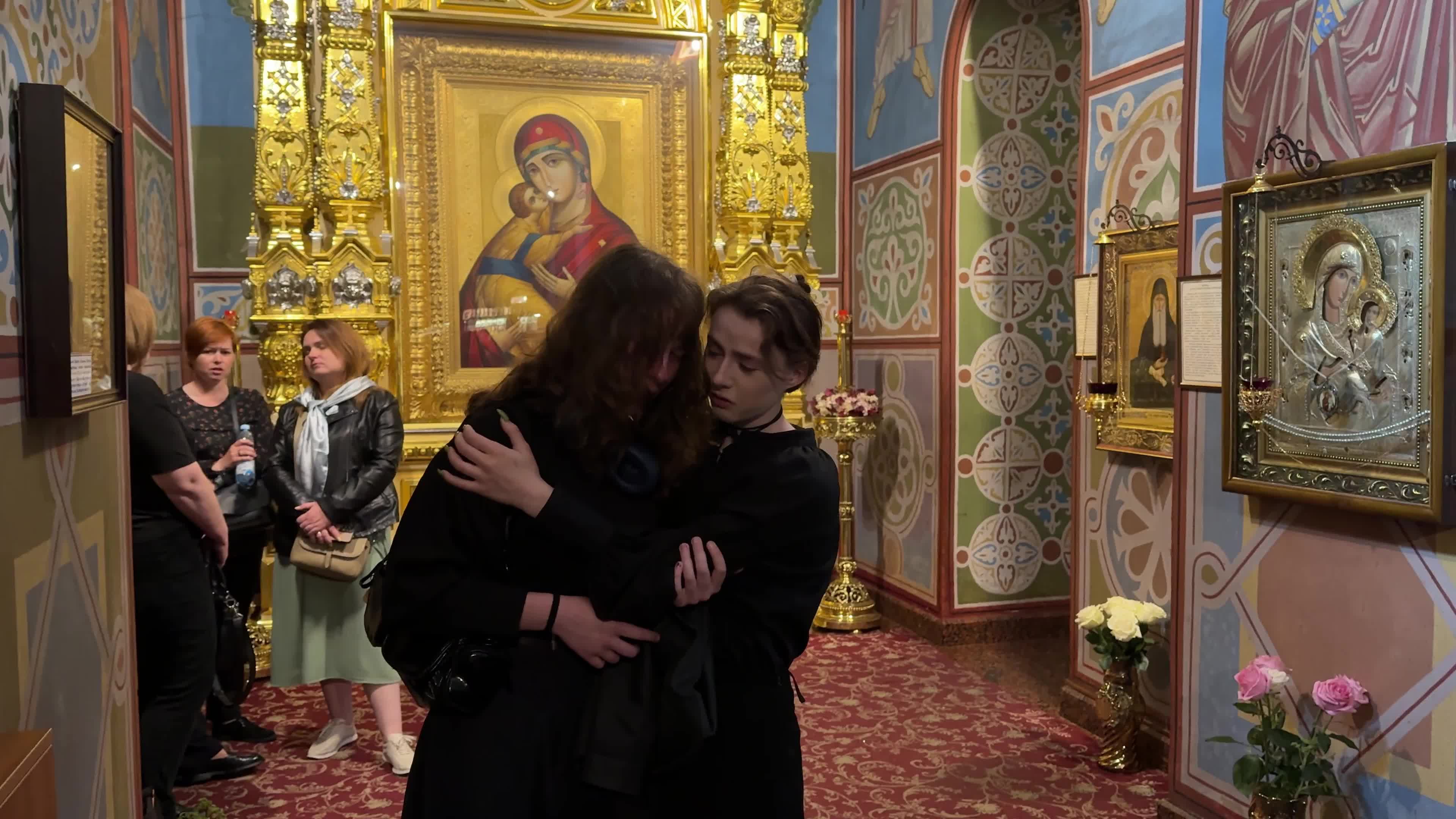 Funeral service for sisters Liubava and Vira Yakovlev, who were killed in a Russian missile strike on Kyiv