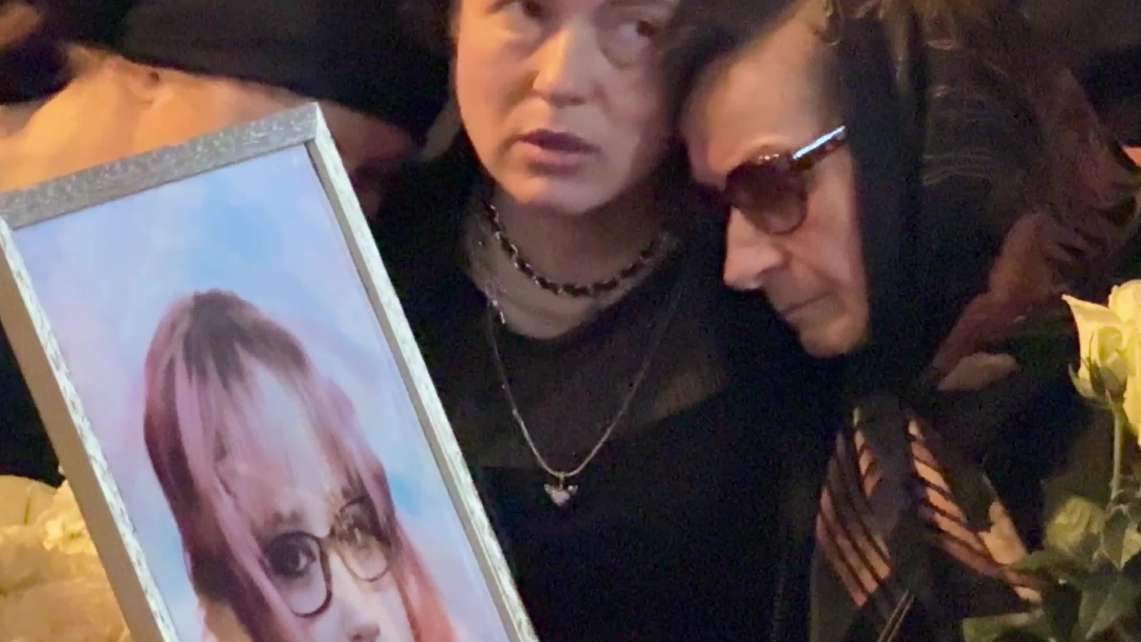 Funeral service for sisters Liubava and Vira Yakovlev, who were killed in a Russian missile strike on Kyiv