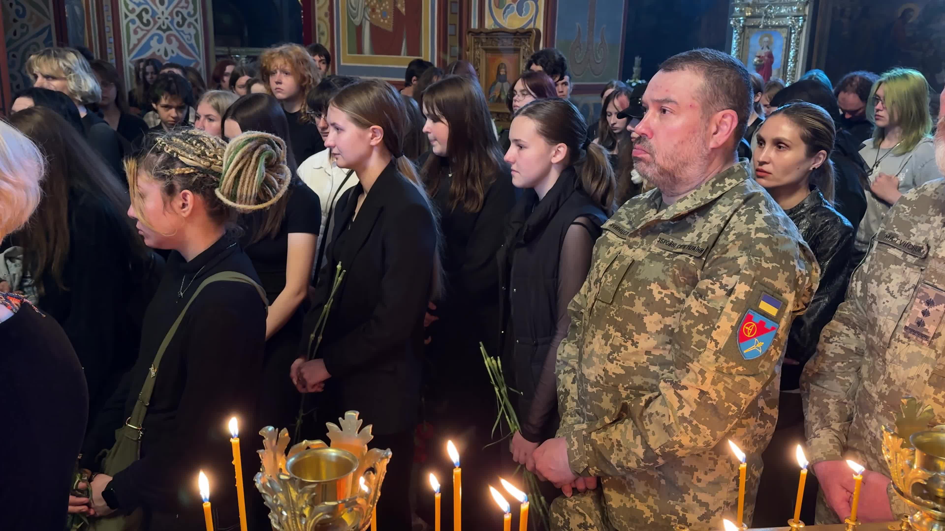 Funeral service for sisters Liubava and Vira Yakovlev, who were killed in a Russian missile strike on Kyiv