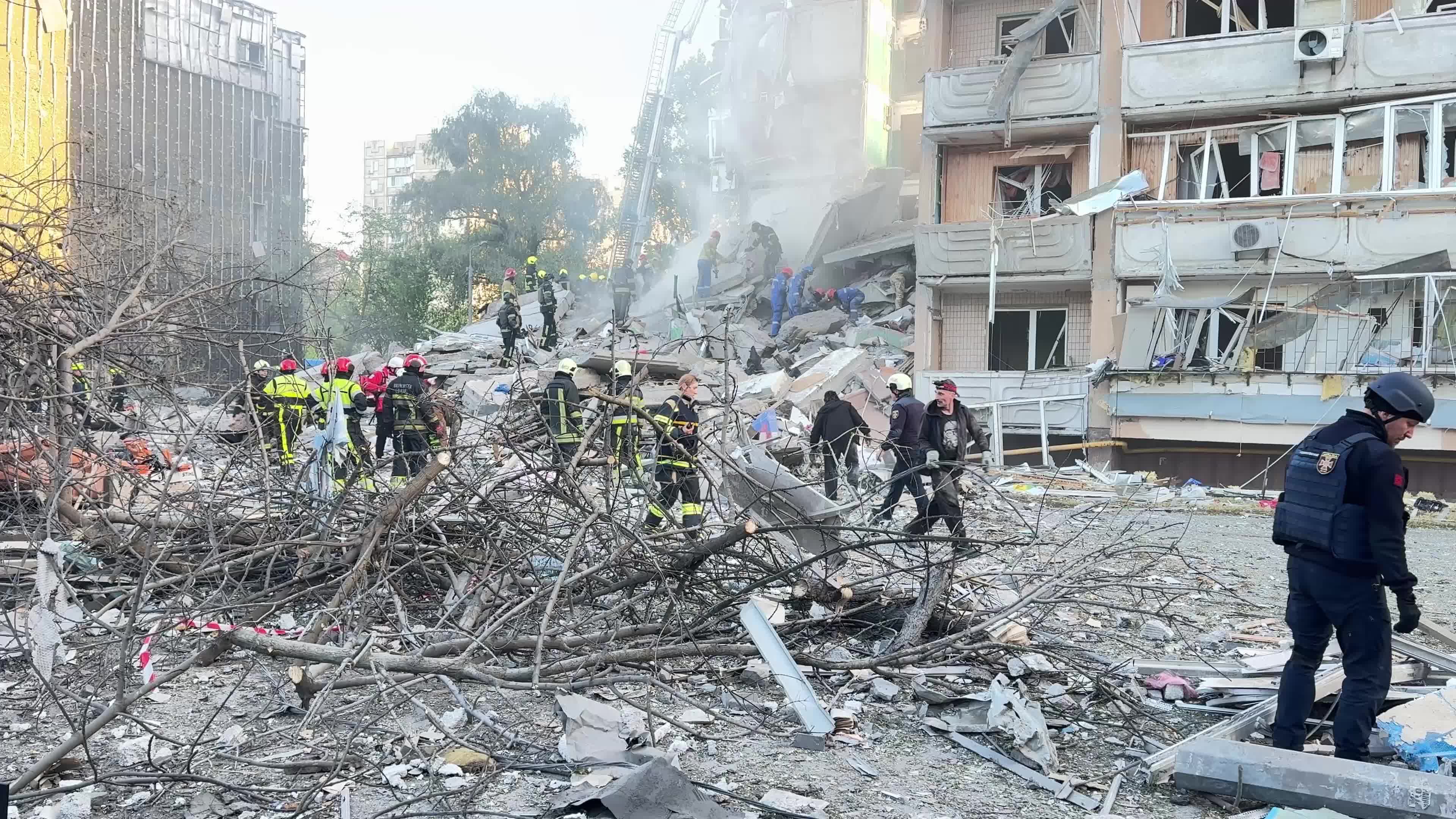 The largest combined Russian missile and drone attack on Kyiv, Ukraine