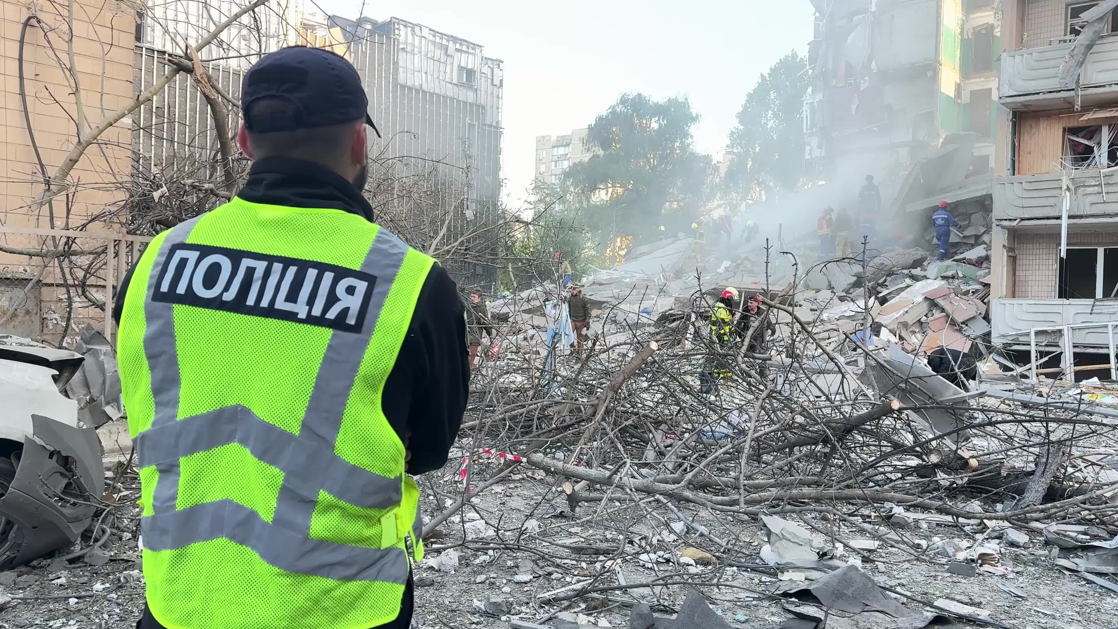 The largest combined Russian missile and drone attack on Kyiv, Ukraine