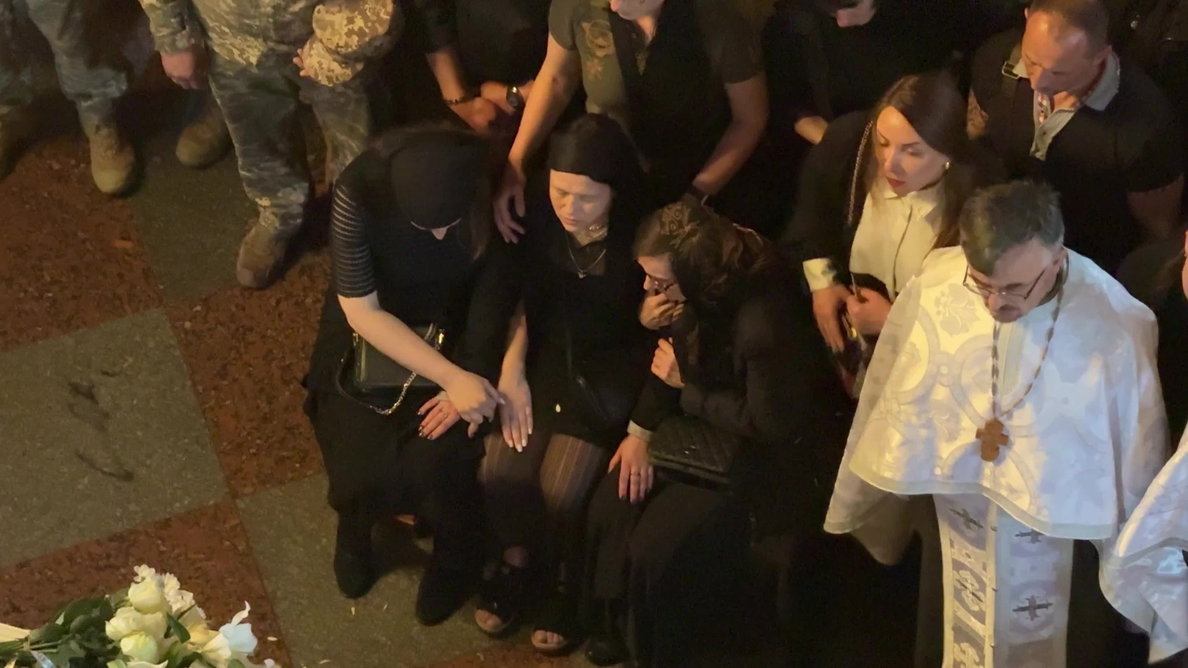 Funeral service for sisters Liubava and Vira Yakovlev, who were killed in a Russian missile strike on Kyiv