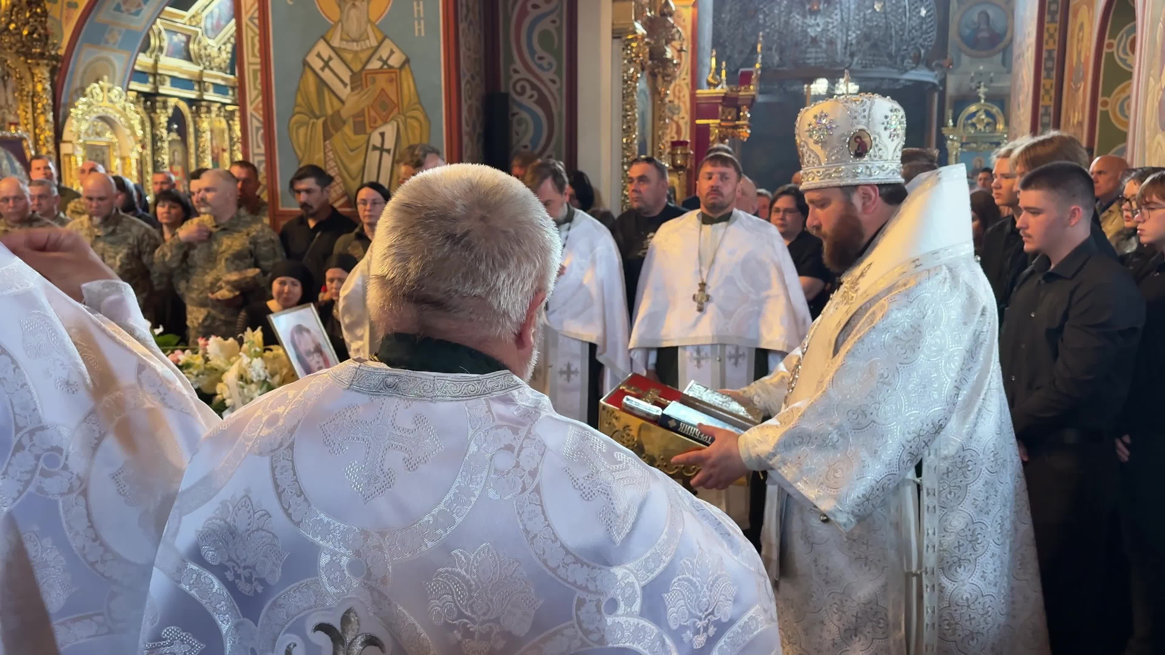 Funeral service for sisters Liubava and Vira Yakovlev, who were killed in a Russian missile strike on Kyiv