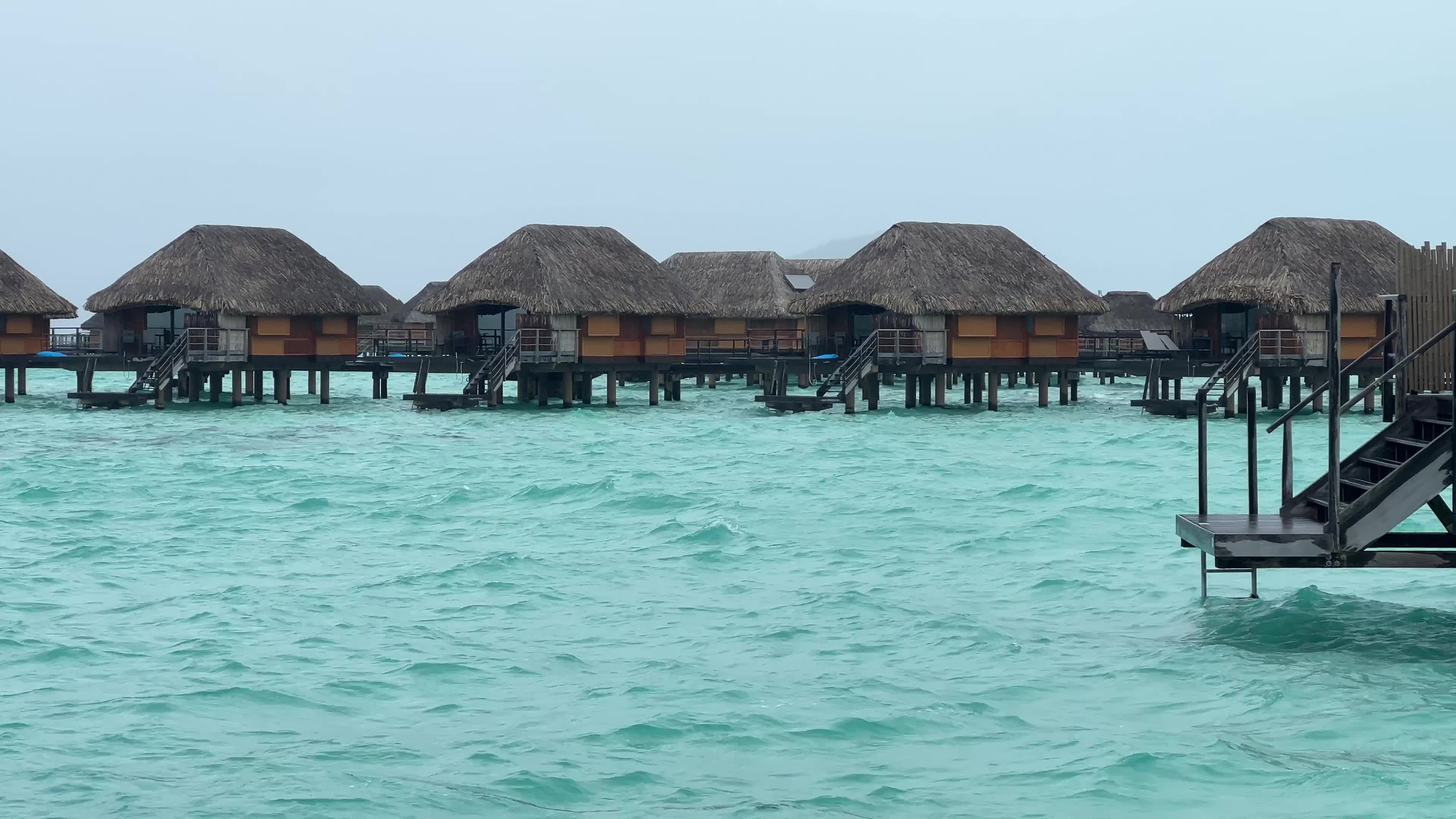 Rainy day in Motu Tevairoa