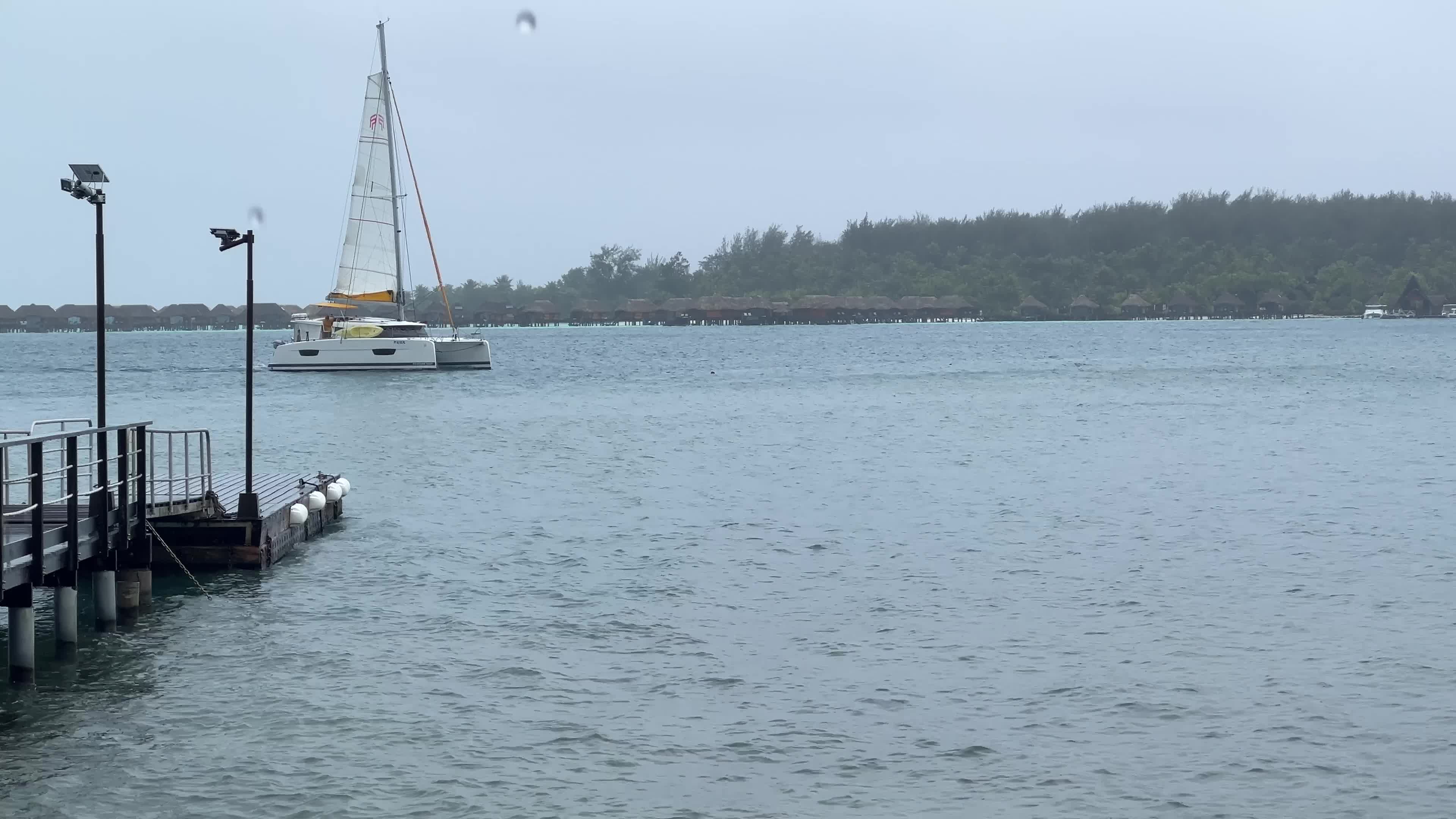 Rainy day in Motu Tevairoa