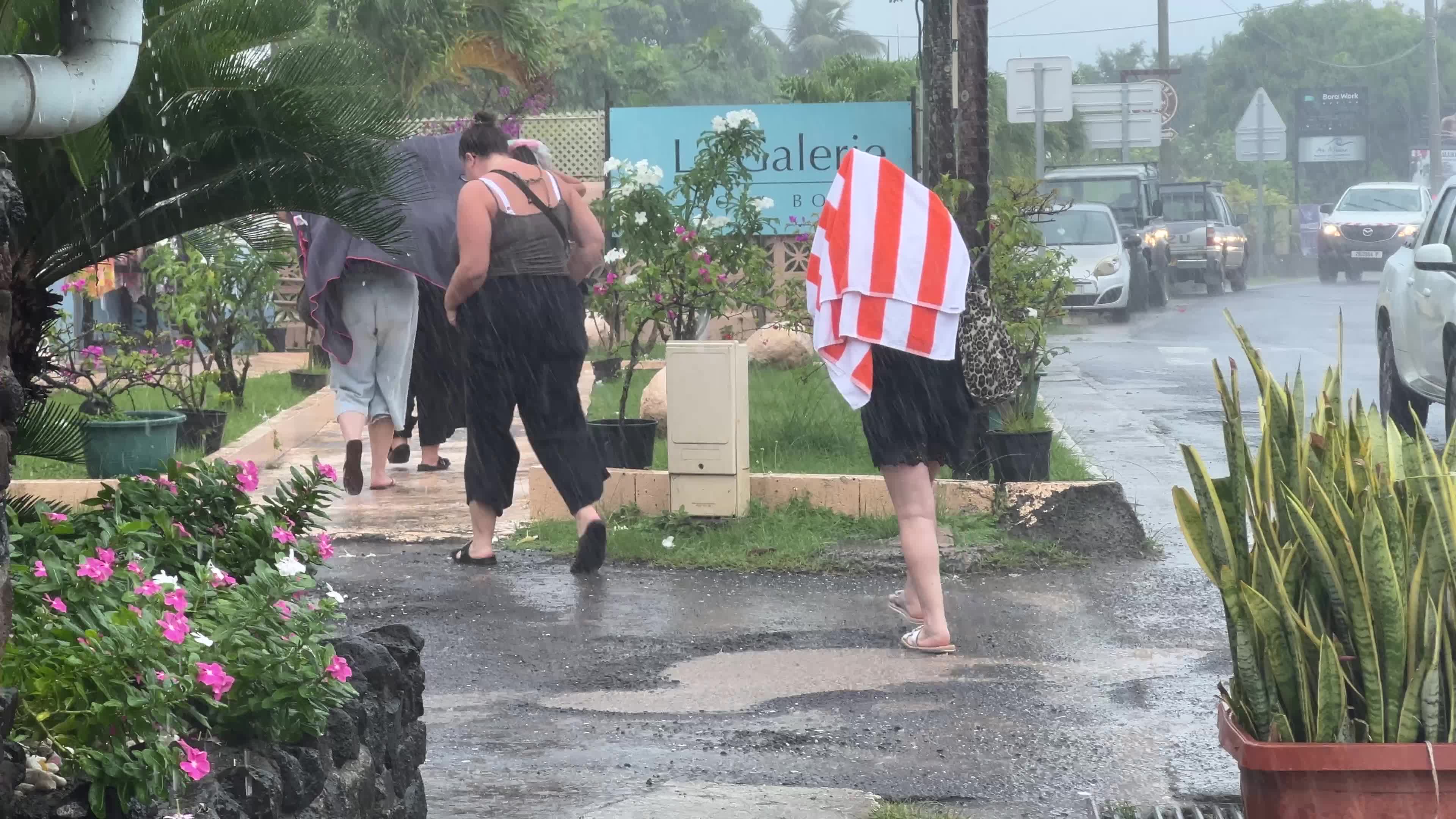 Heavy rain in Bora Bora