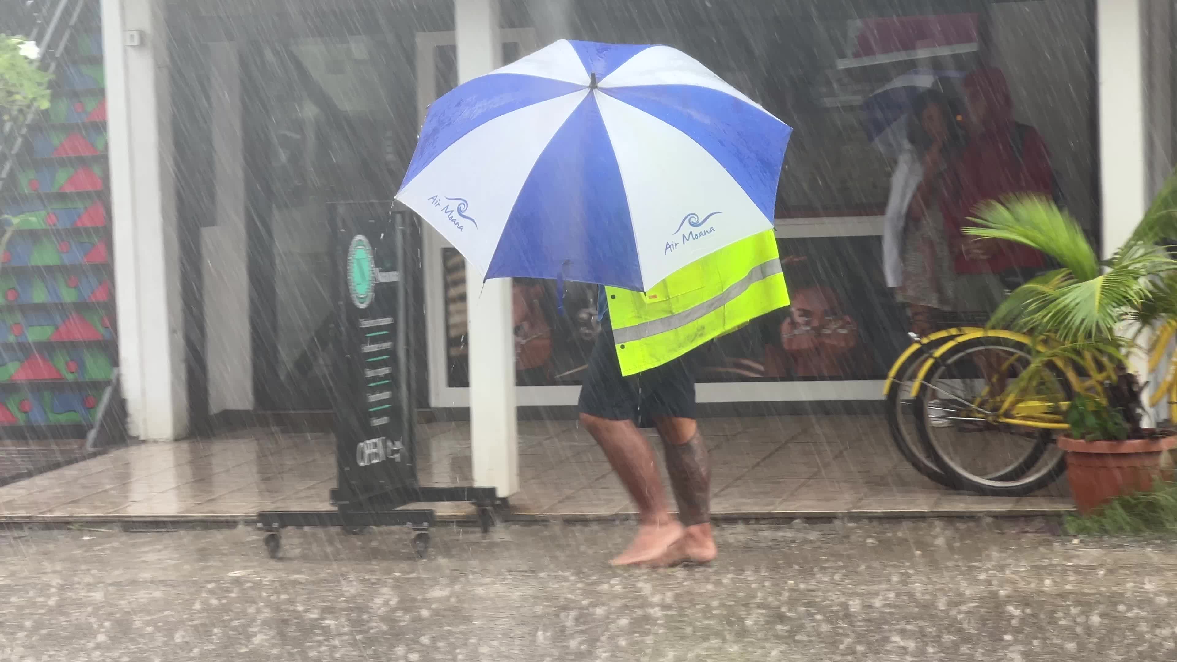 Heavy rain in Bora Bora