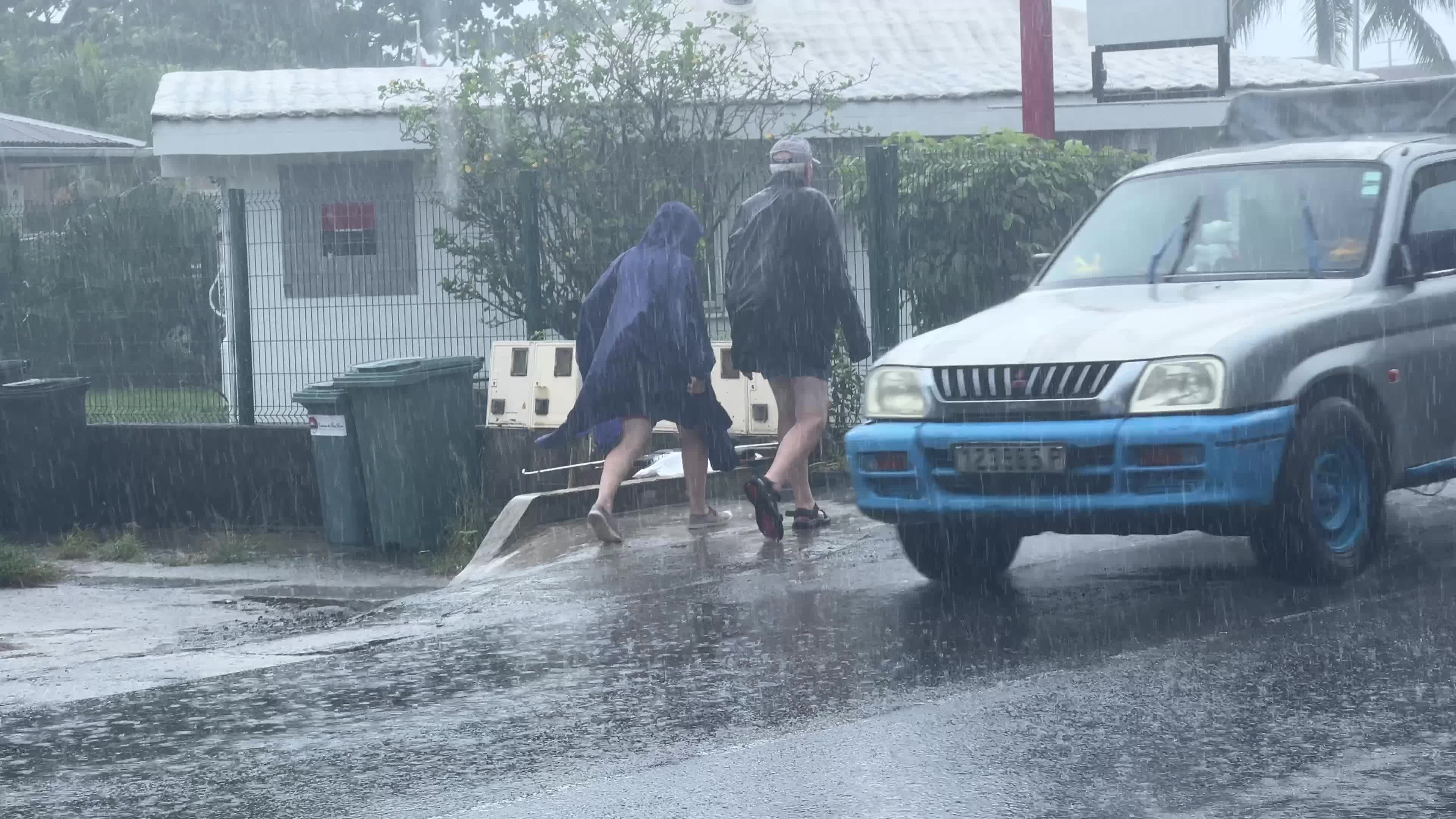 Heavy rain in Bora Bora