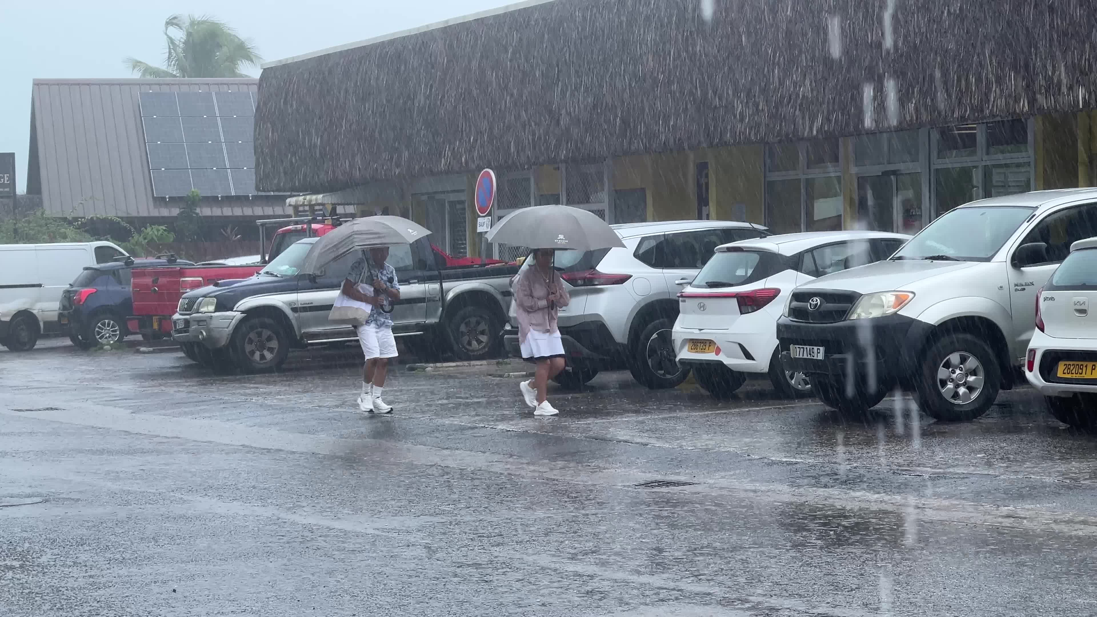 Heavy rain in Bora Bora