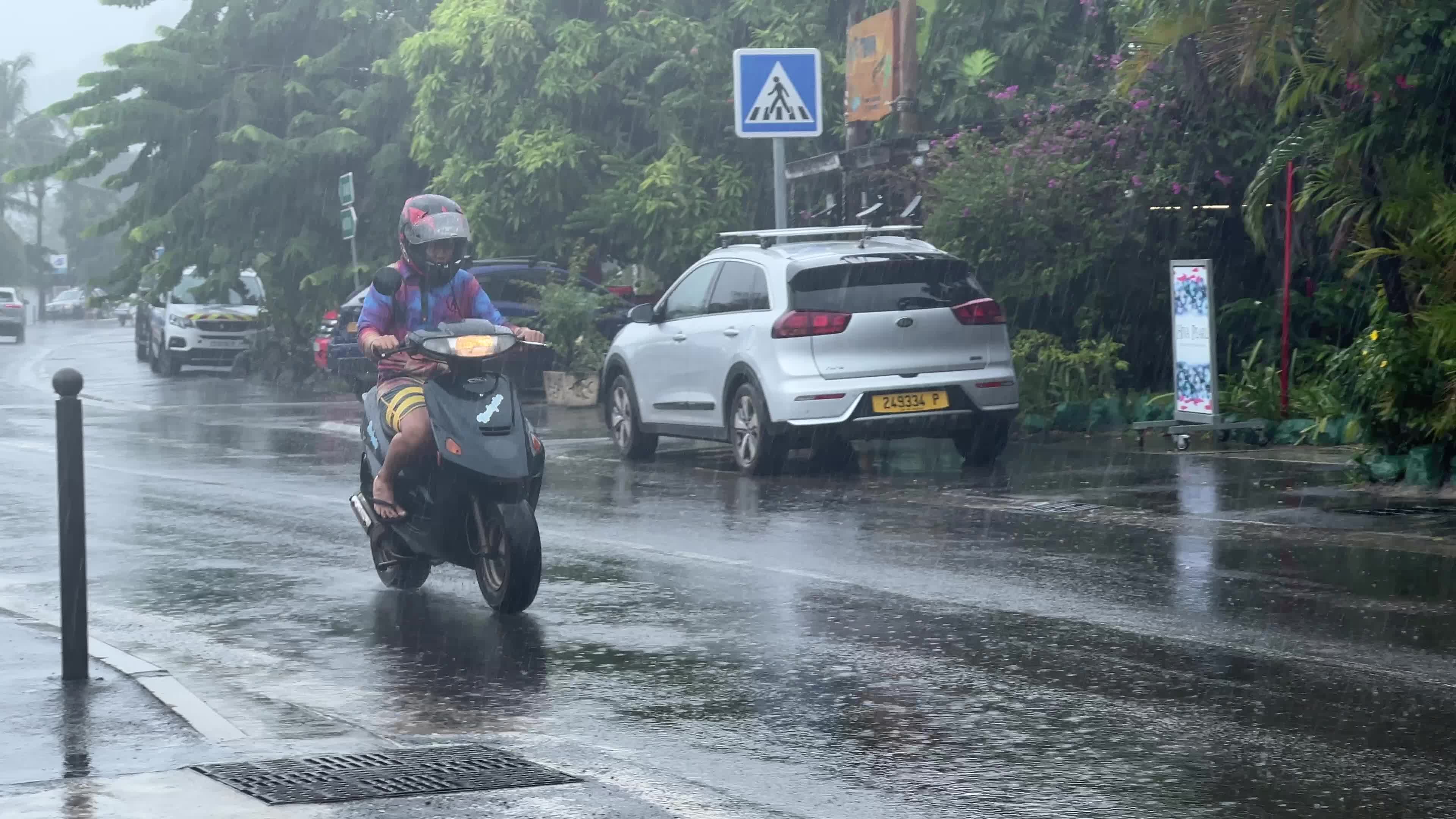 Heavy rain in Bora Bora