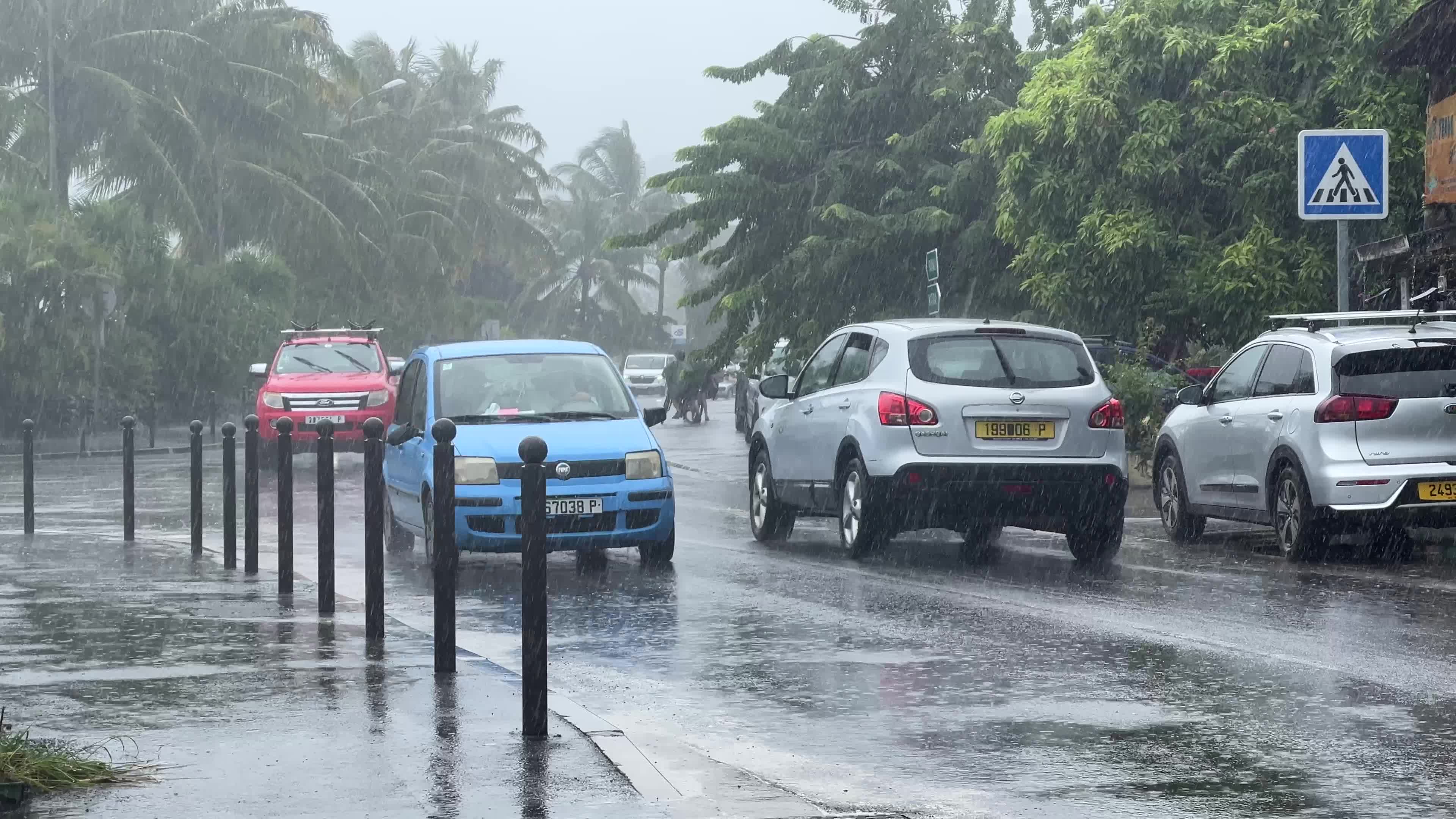 Heavy rain in Bora Bora