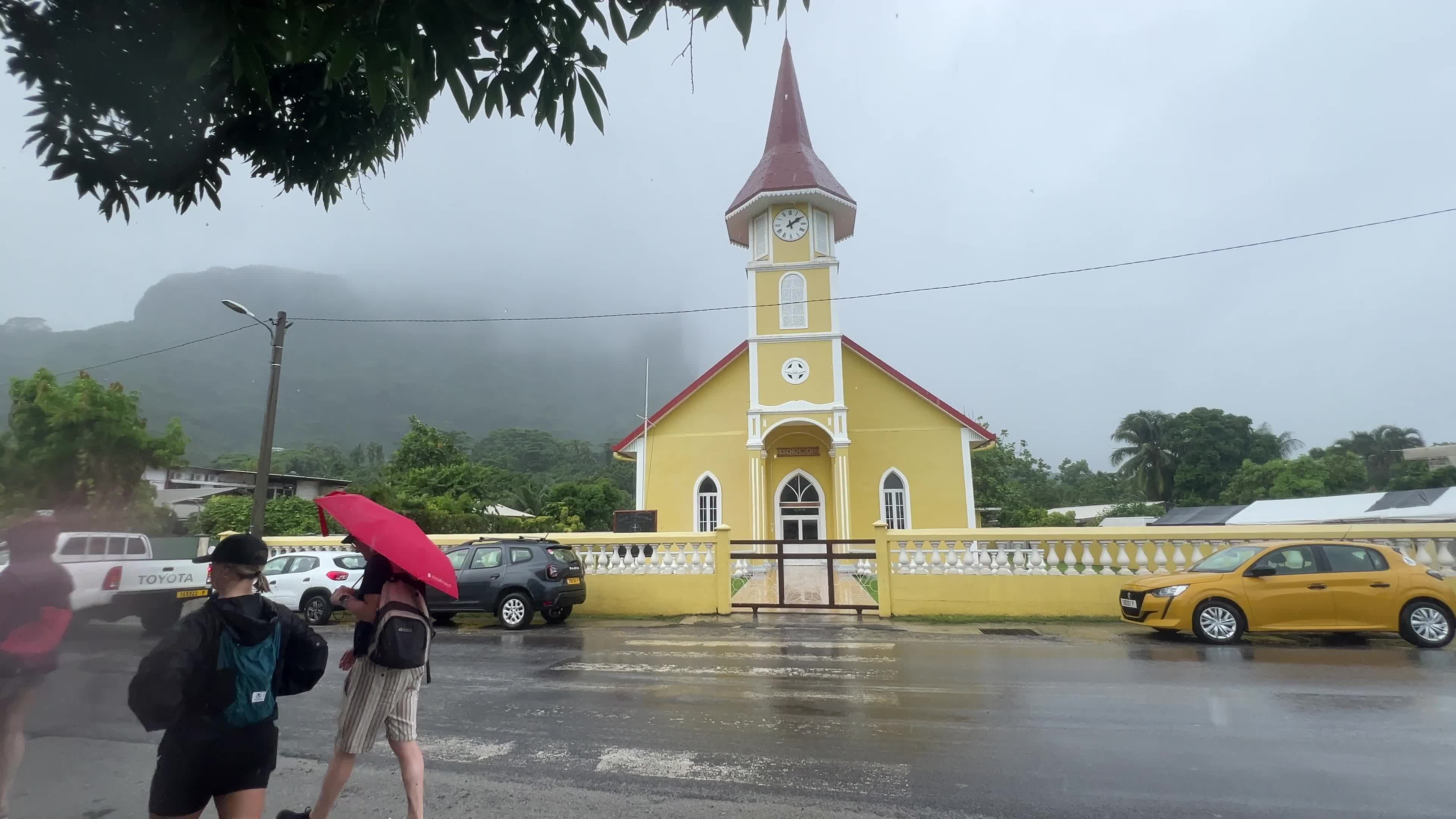 Heavy rain in Bora Bora