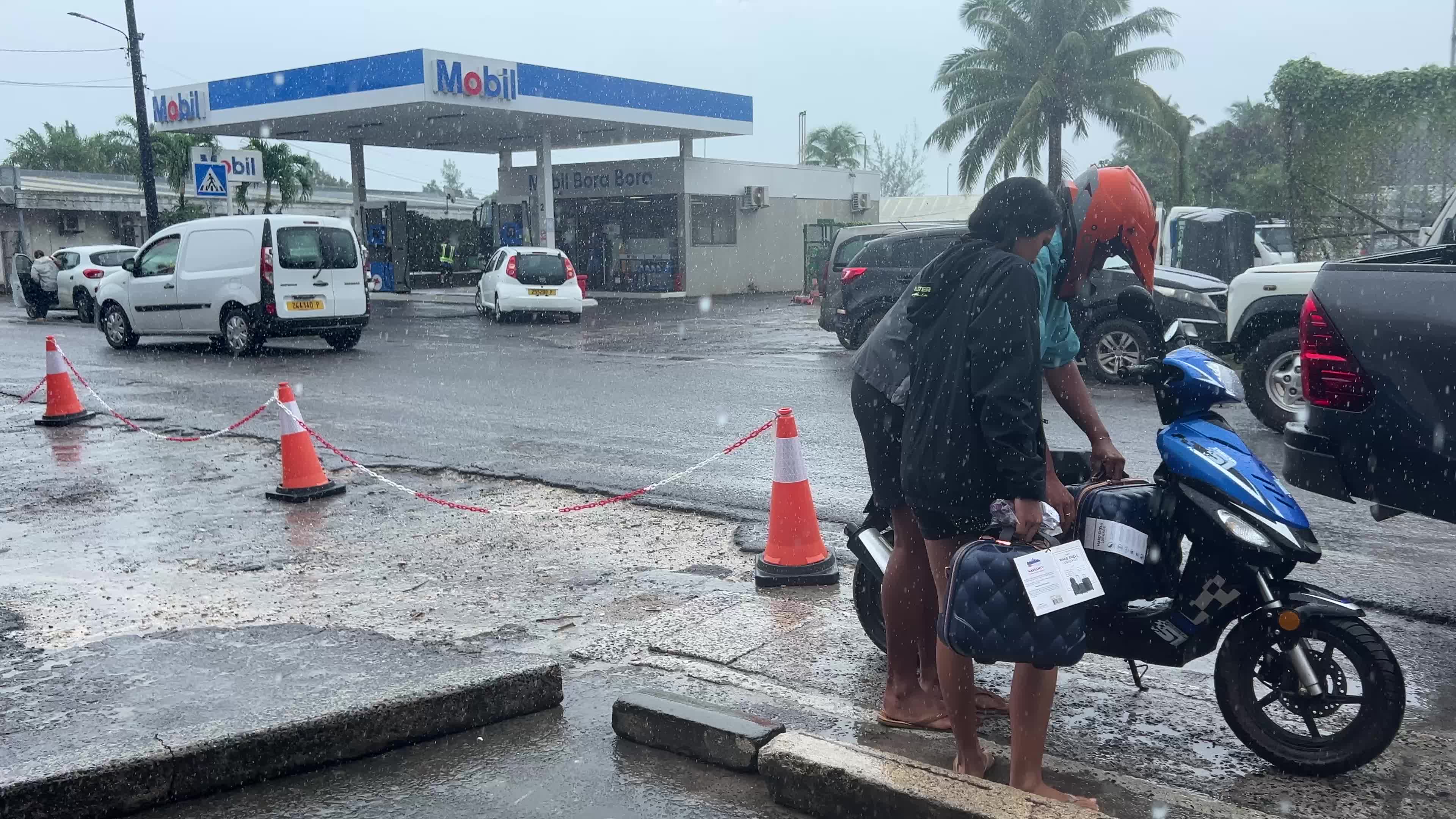 Heavy rain in Bora Bora