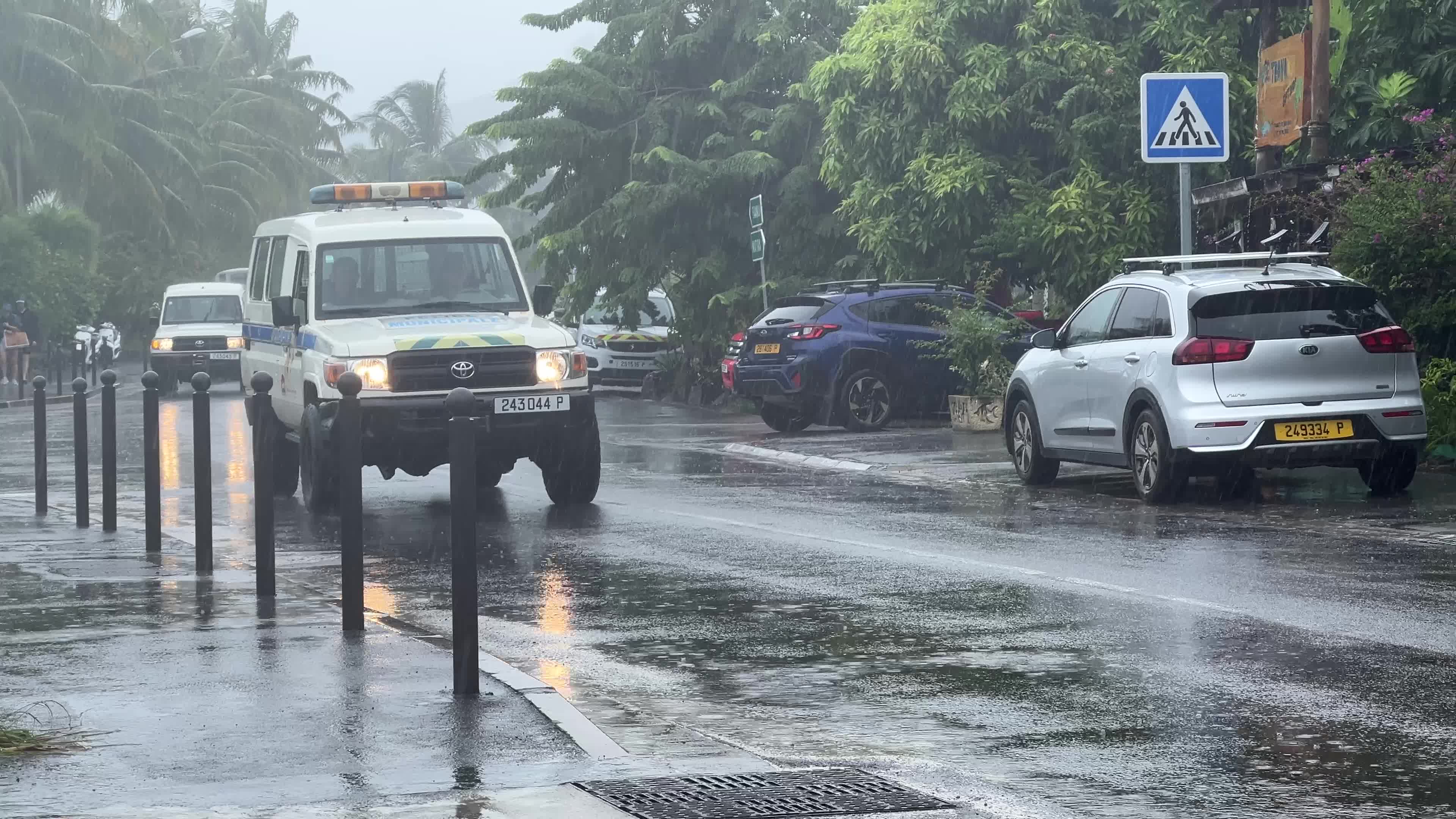 Heavy rain in Bora Bora