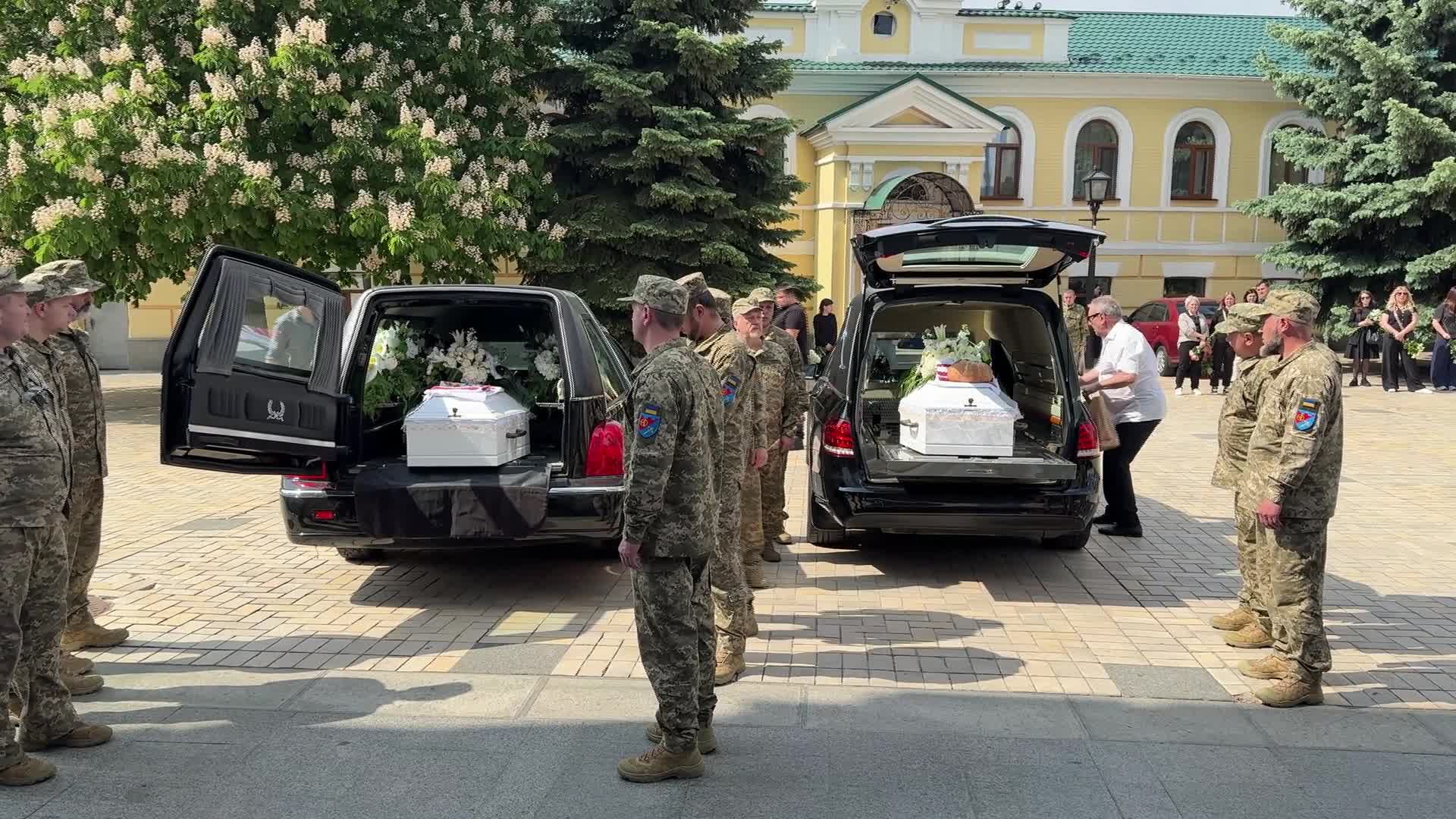 Funeral service for sisters Liubava and Vira Yakovlev, who were killed in a Russian missile strike on Kyiv - 05/19/2026
