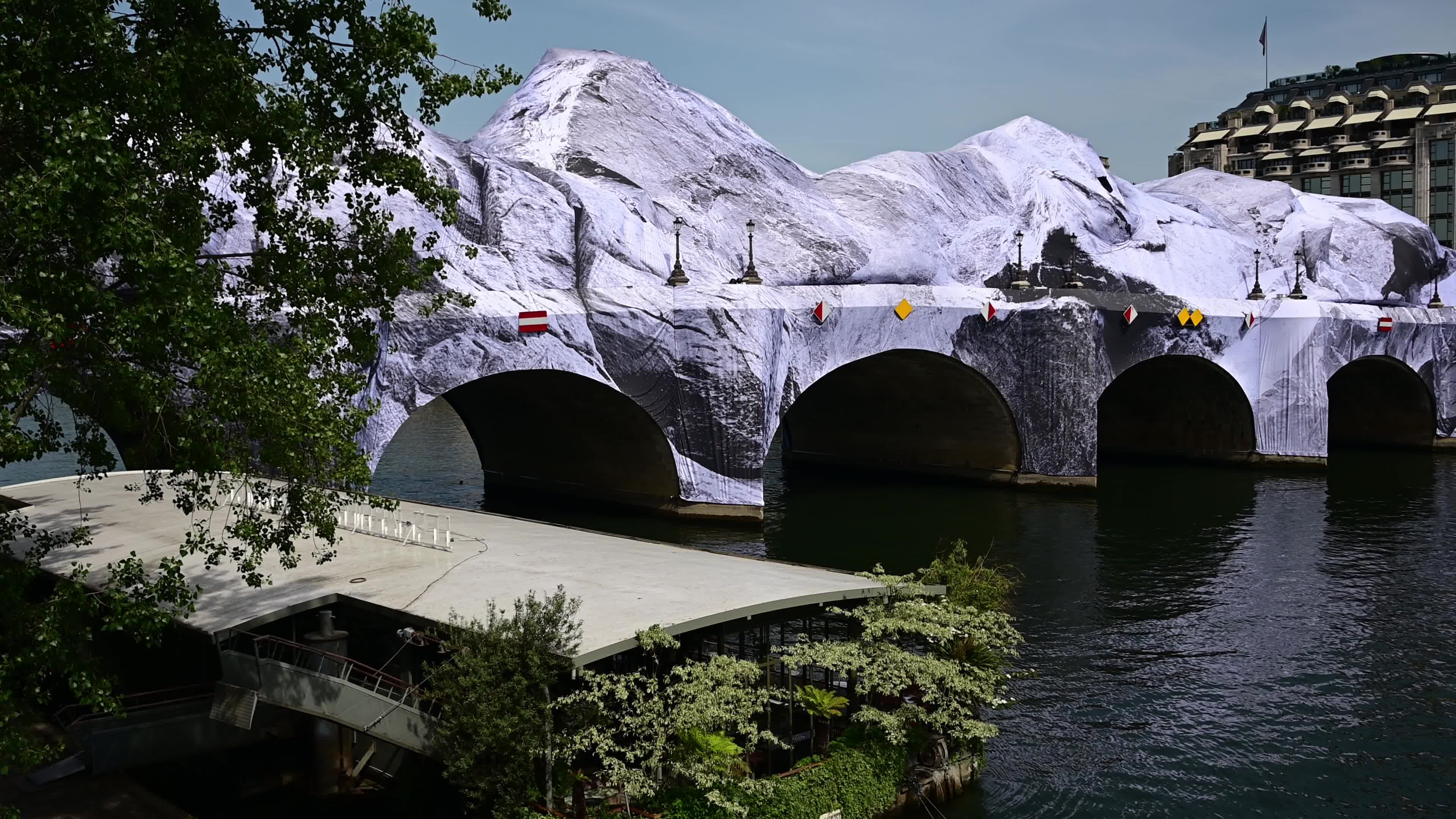 JR Unveils His New Monumental Installation "La Caverne du Pont Neuf" In Paris