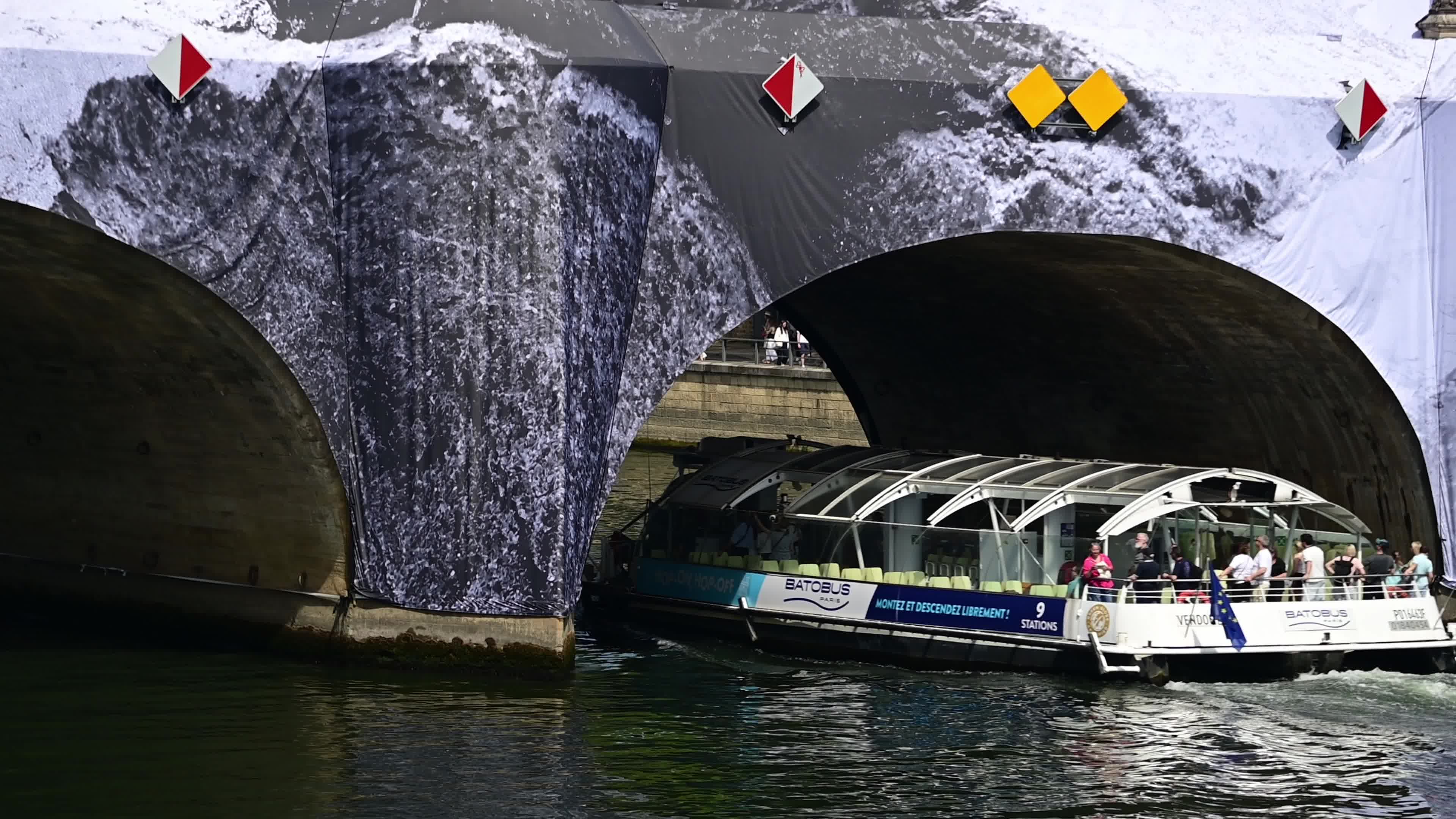 JR Unveils His New Monumental Installation "La Caverne du Pont Neuf" In Paris