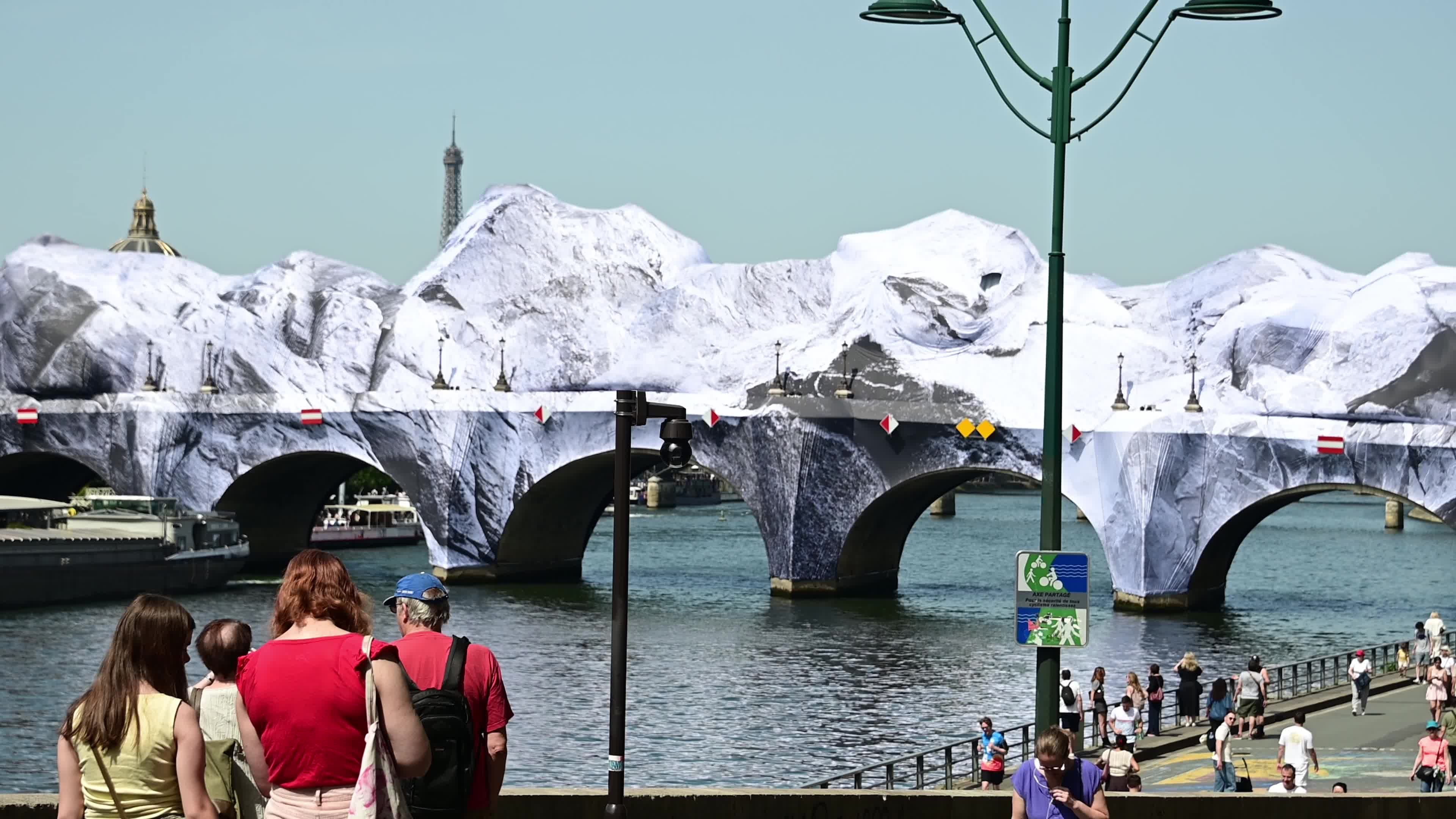 JR Unveils His New Monumental Installation "La Caverne du Pont Neuf" In Paris