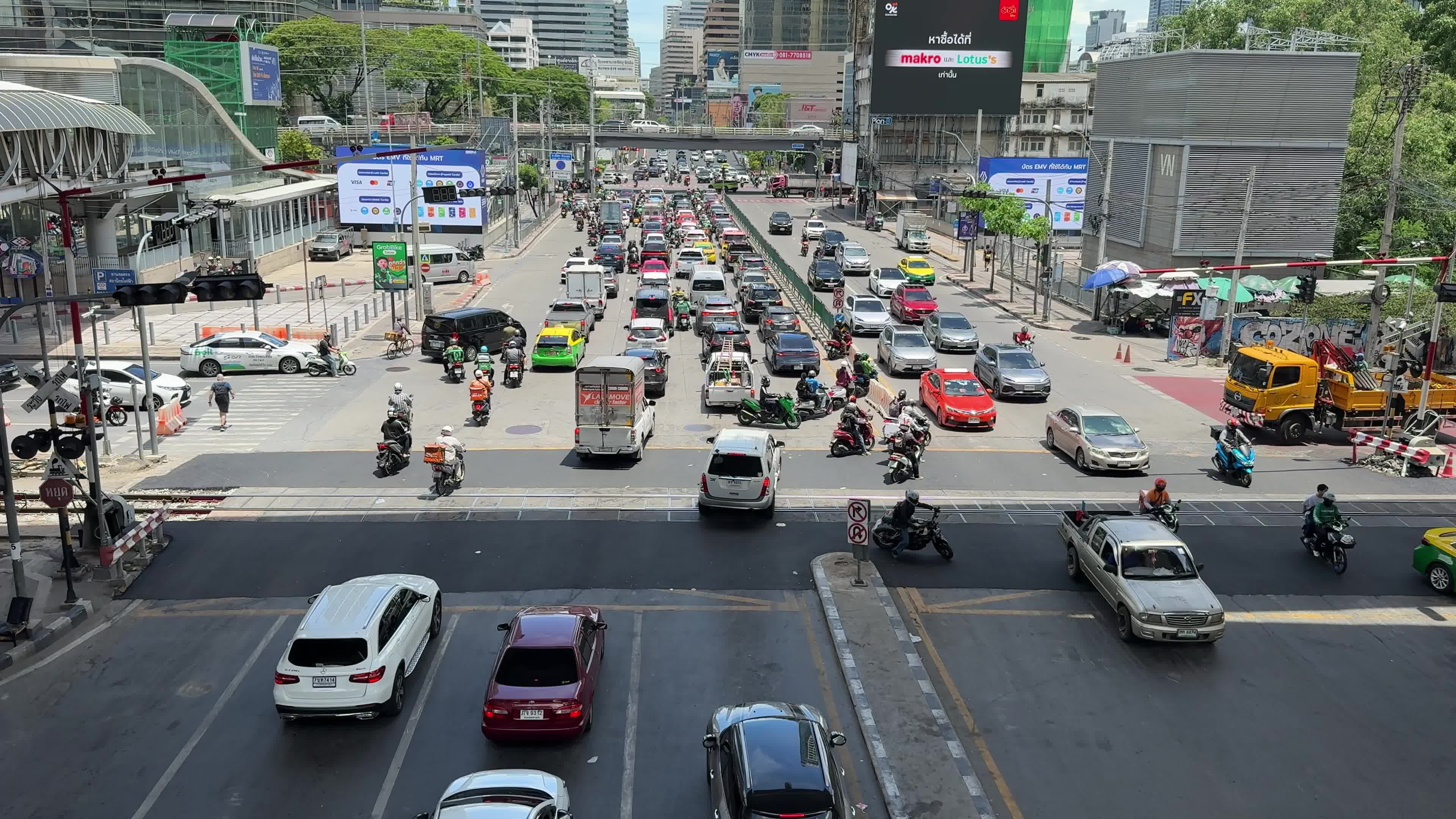 Traffic at Makkasan Station in Bangkok, Thailand