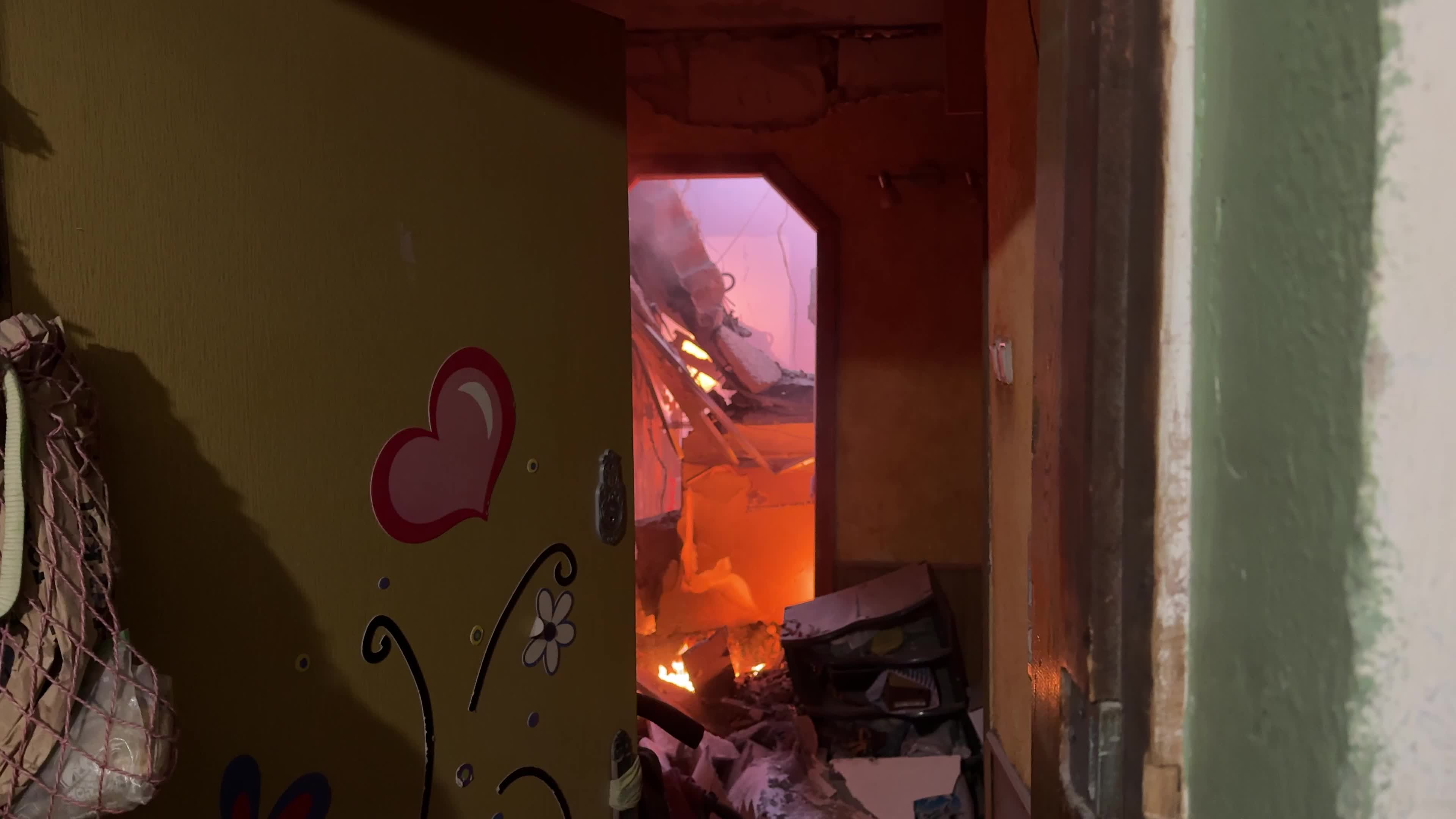 Aftermath of a massive combined missile and drone attack on Kyiv, Ukraine