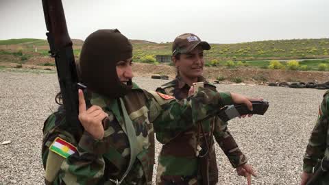 IS Conflict: Peshmerga Women At Bnaslawa Camp