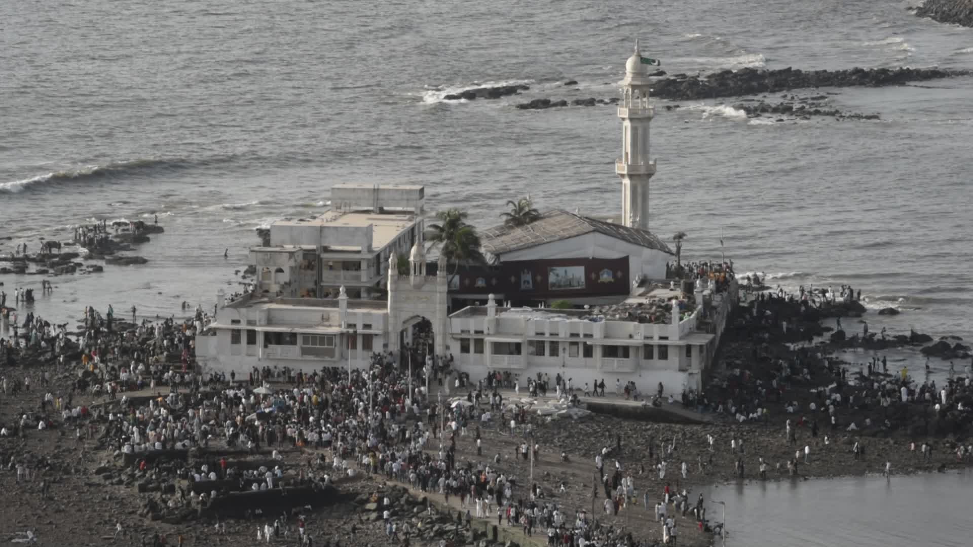 Devotees Throng Haji Ali Dargah In Mumbai