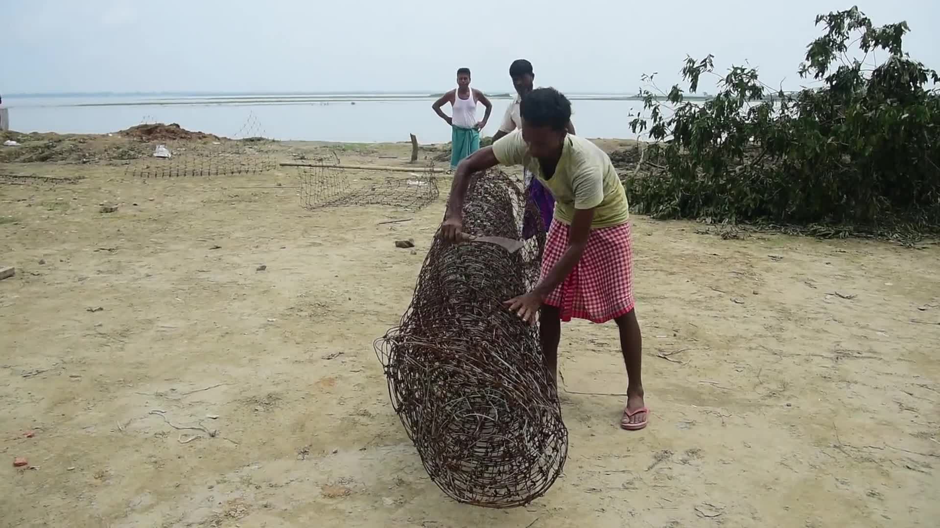 Soil erosion by river Brahmaputra in India