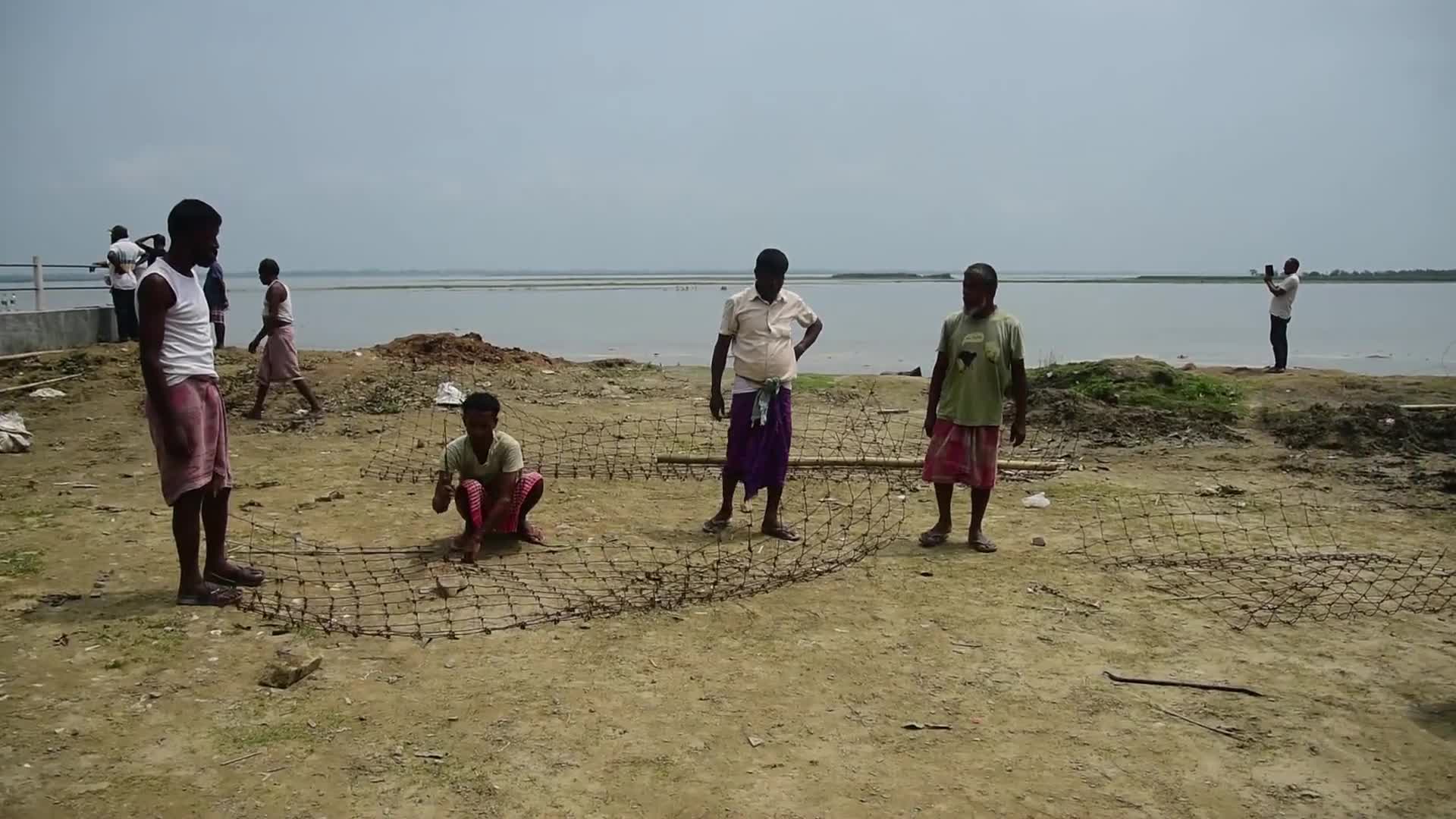 Soil erosion by river Brahmaputra in India