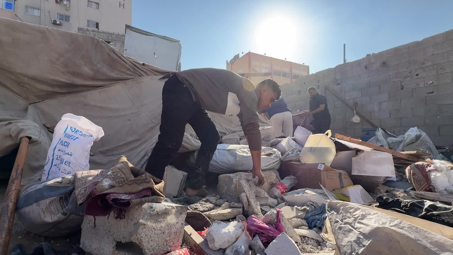 Aftermath Of Israeli Airstrike In Gaza, Palestine