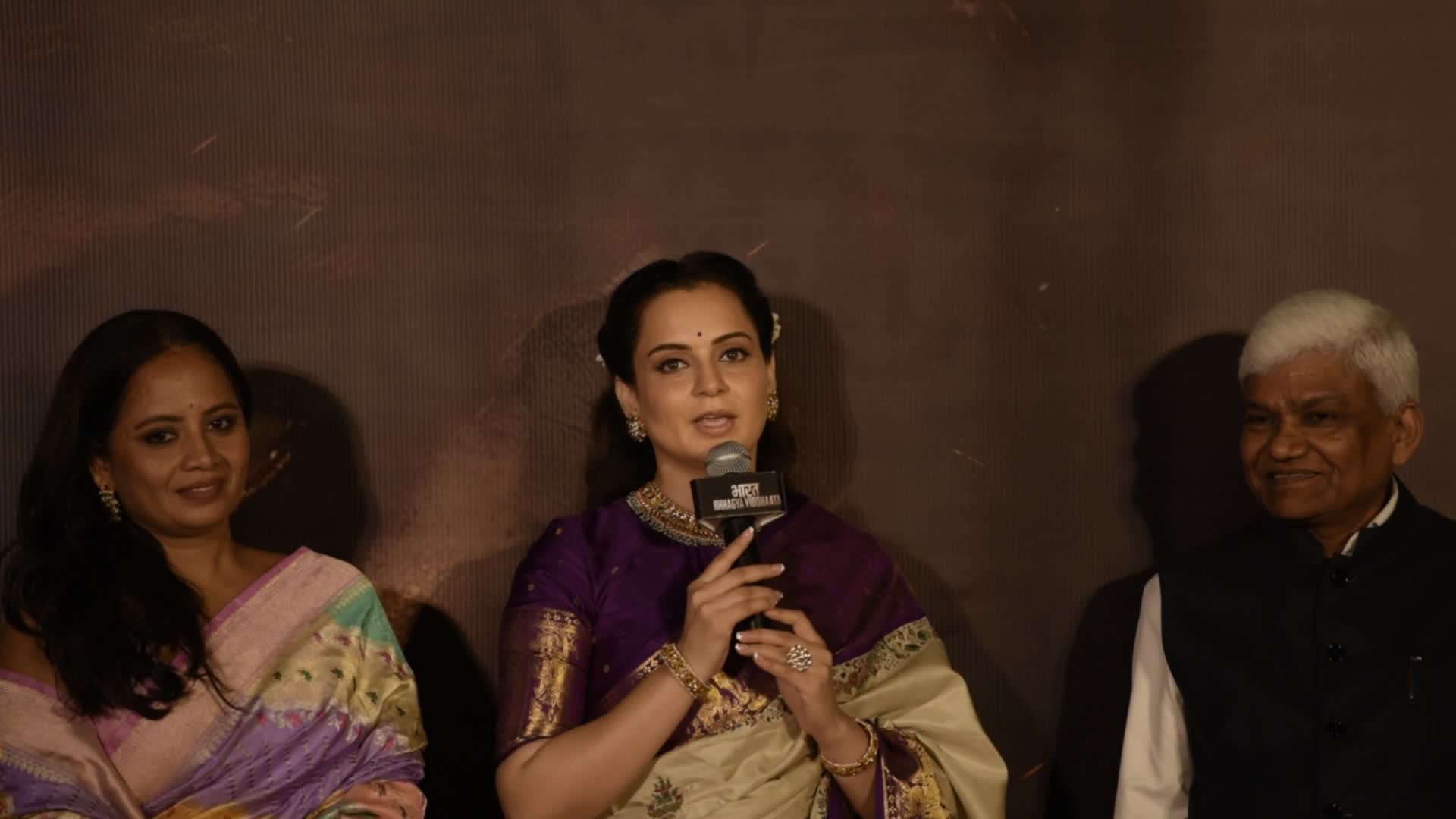 Indian Actress‑Politician Kangana Ranaut At Trailer Event In Mumbai