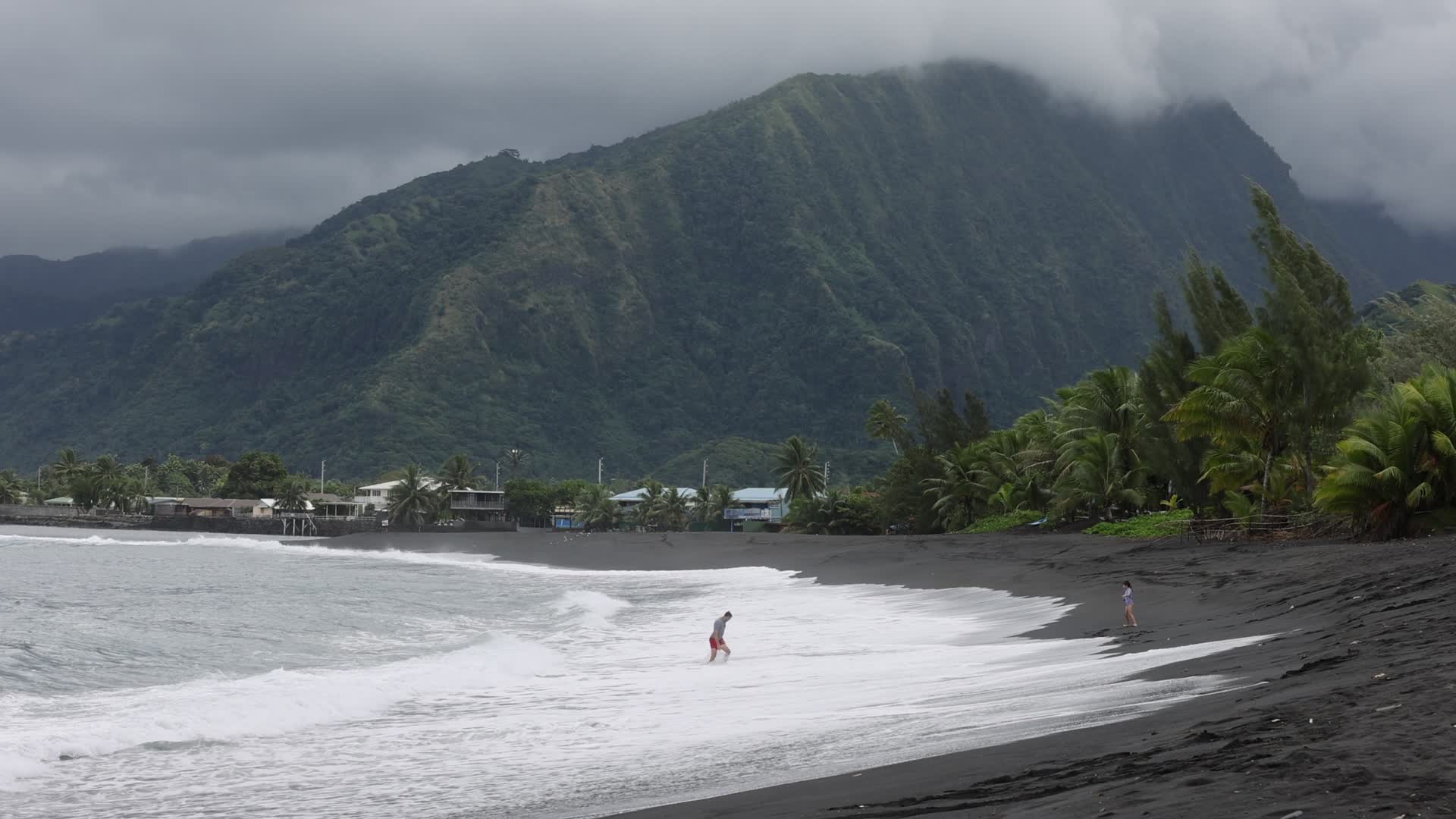 Surfing and boogie boarding in Tahiti