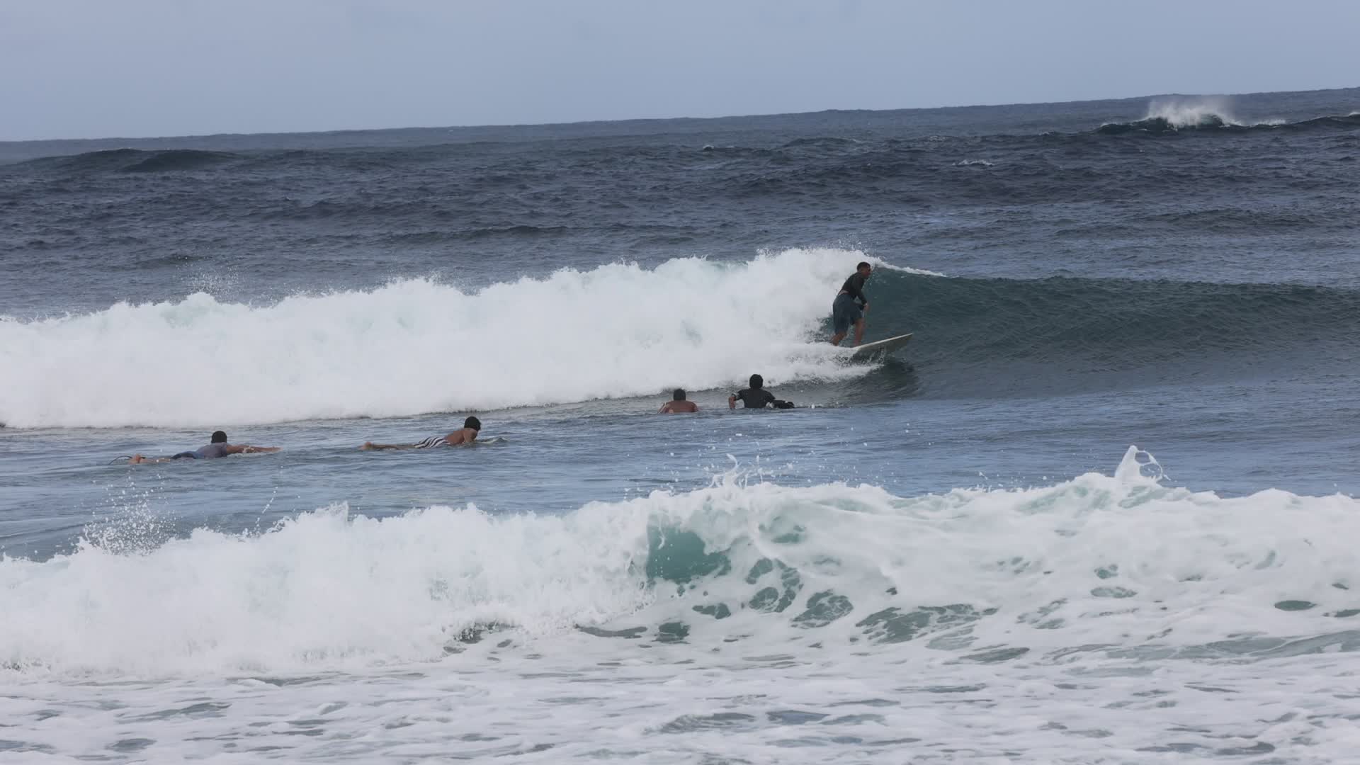 Surfing and boogie boarding in Tahiti