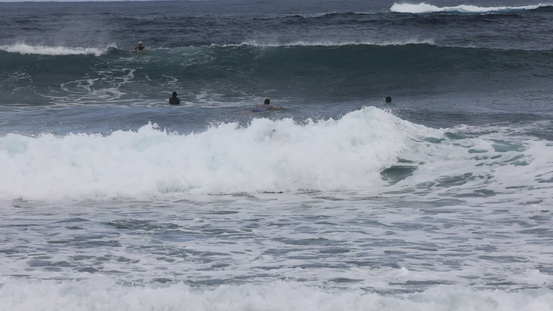 Surfing and boogie boarding in Tahiti