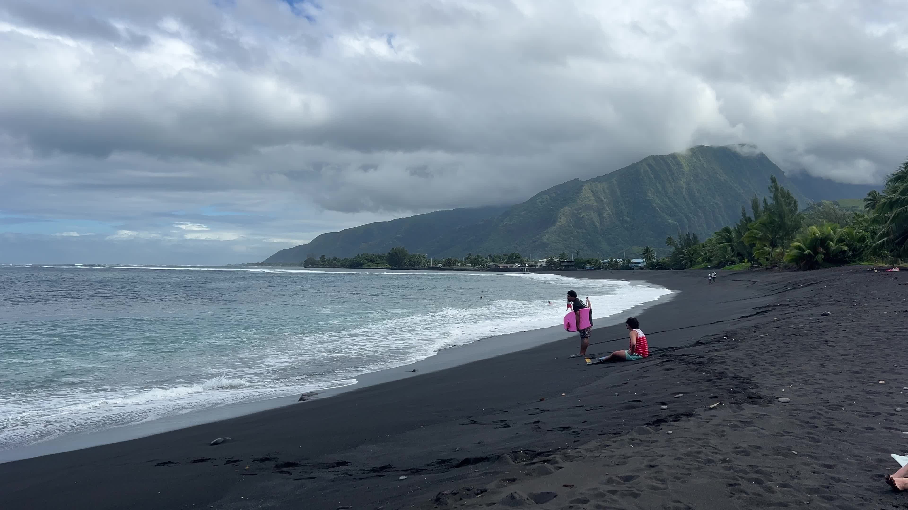 Surfing and boogie boarding in Tahiti
