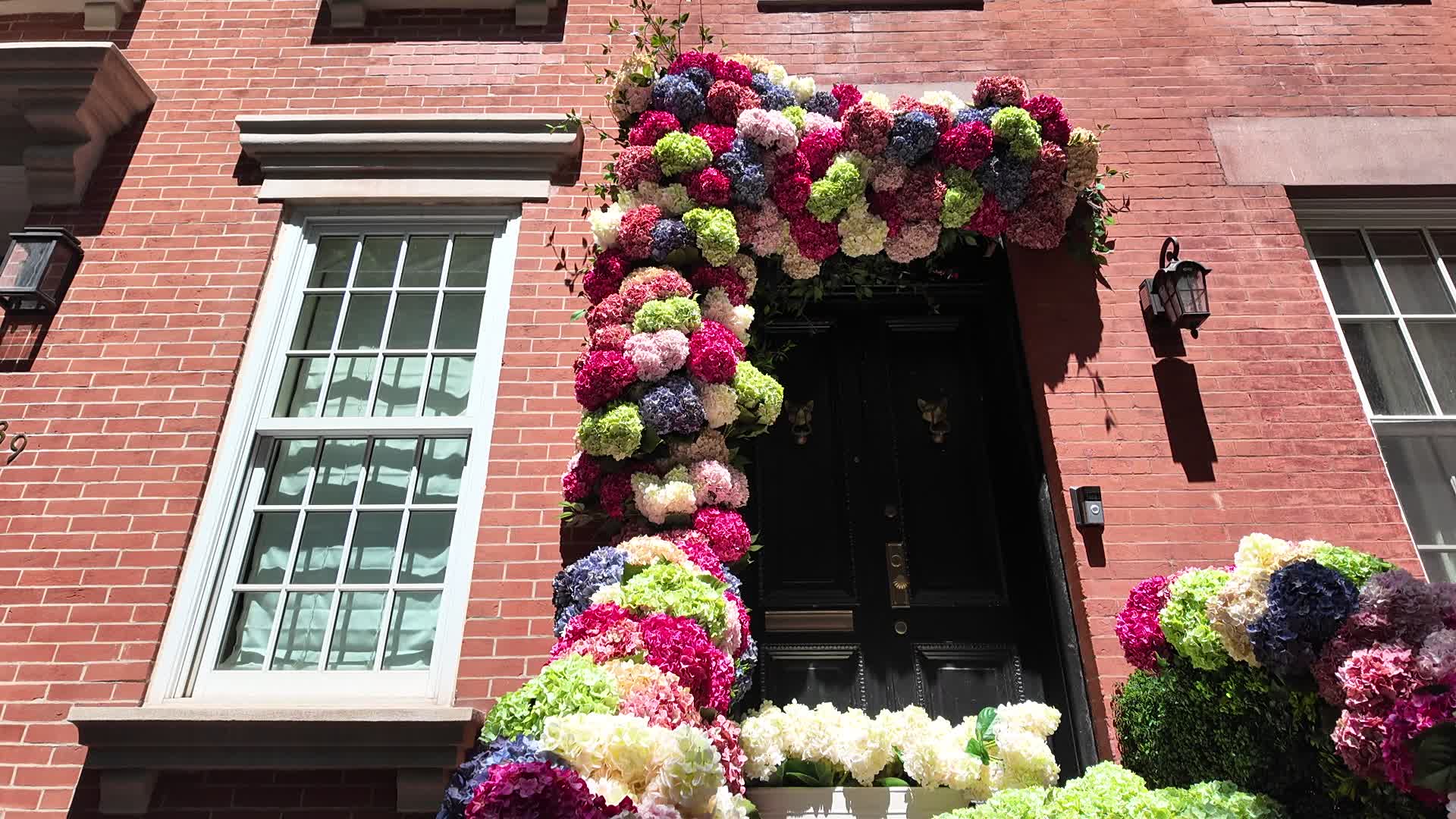 Floral Decoration on New York City Townhouse