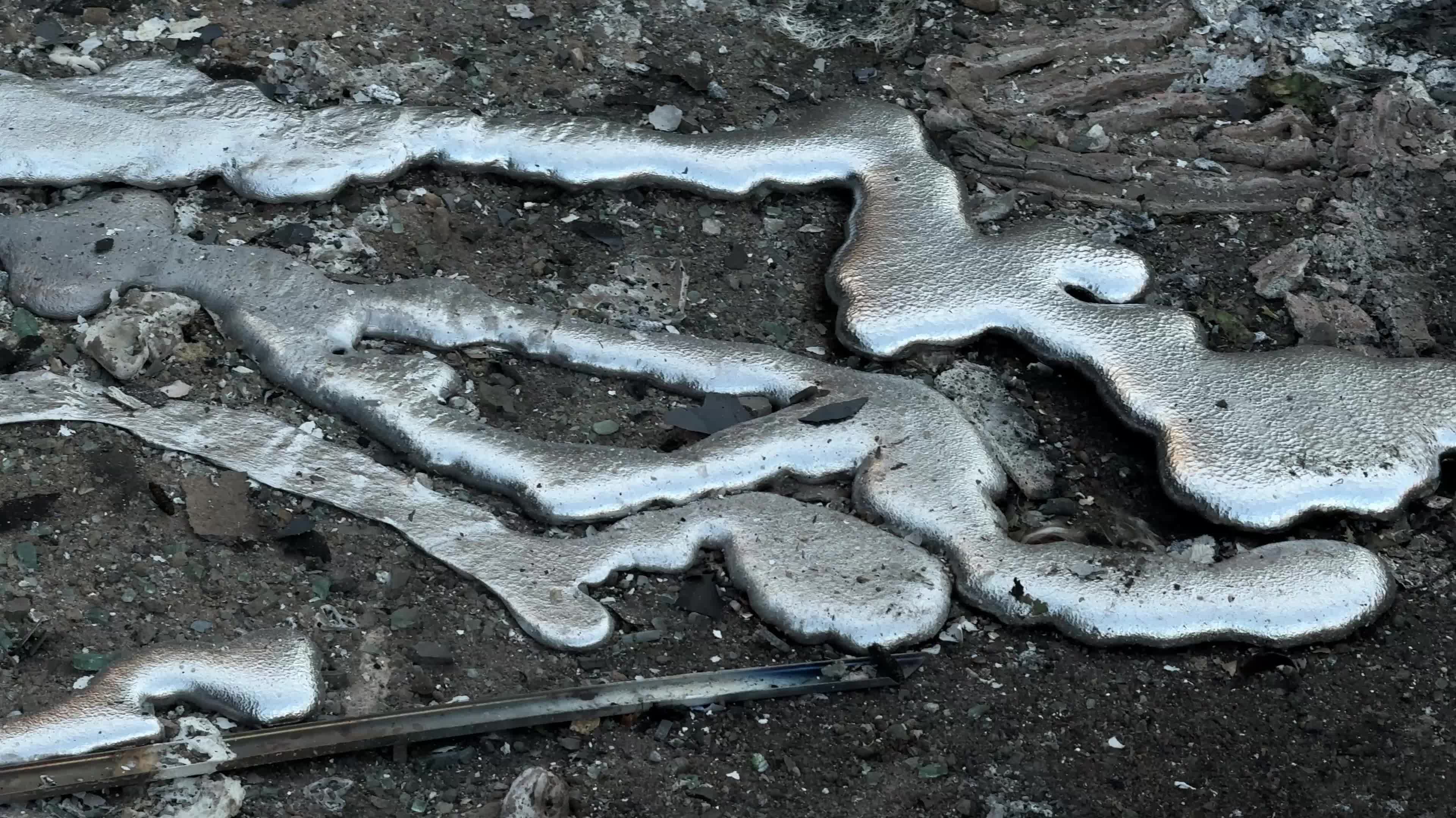 The aftermath of a massive Russian missile and drone attack on Kyiv, Ukraine