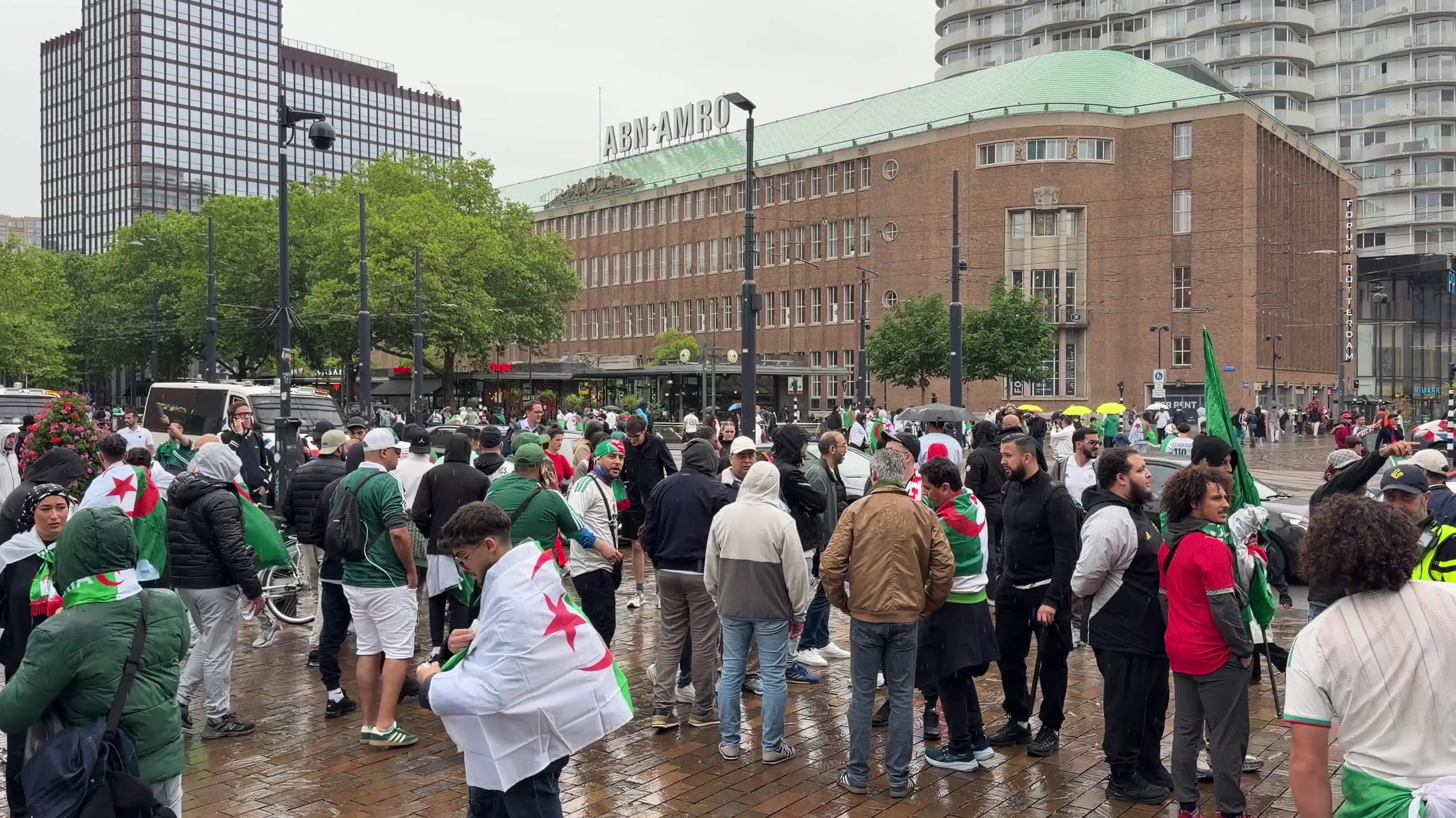 Football Fans Gather in Rotterdam Ahead of International Match