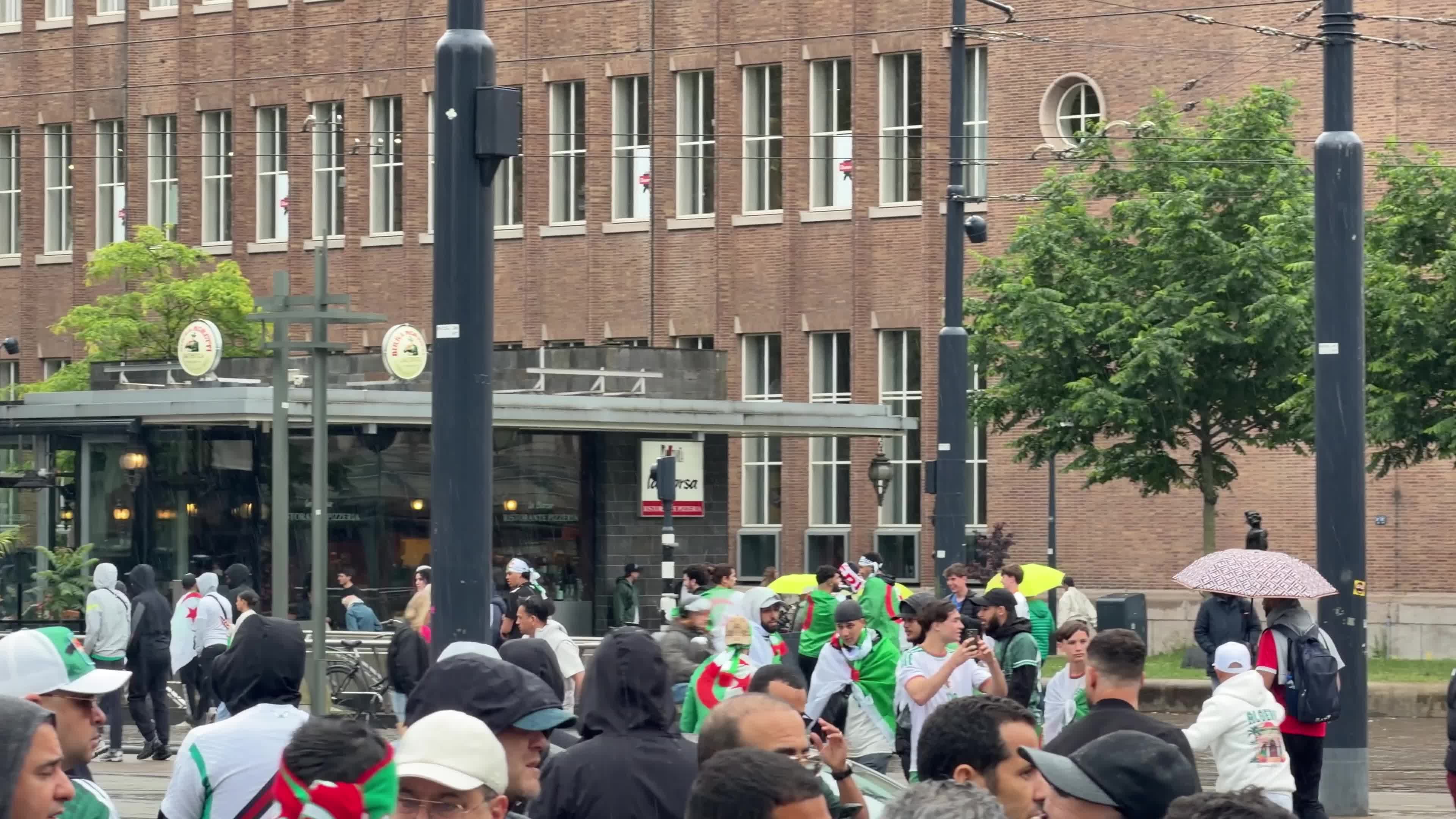 Football Fans Gather in Rotterdam Ahead of International Match