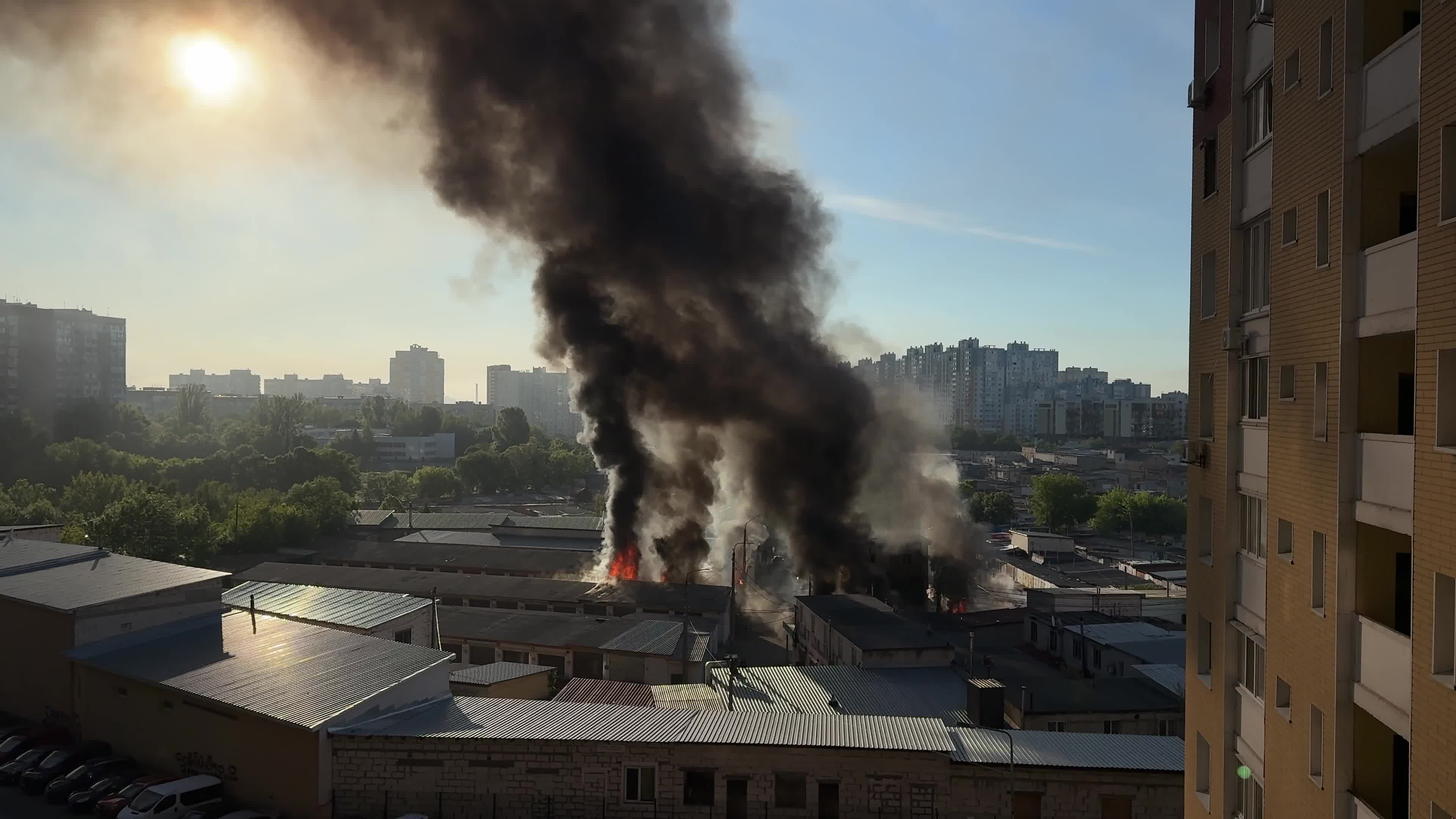 The aftermath of a massive Russian missile and drone attack on Kyiv, Ukraine